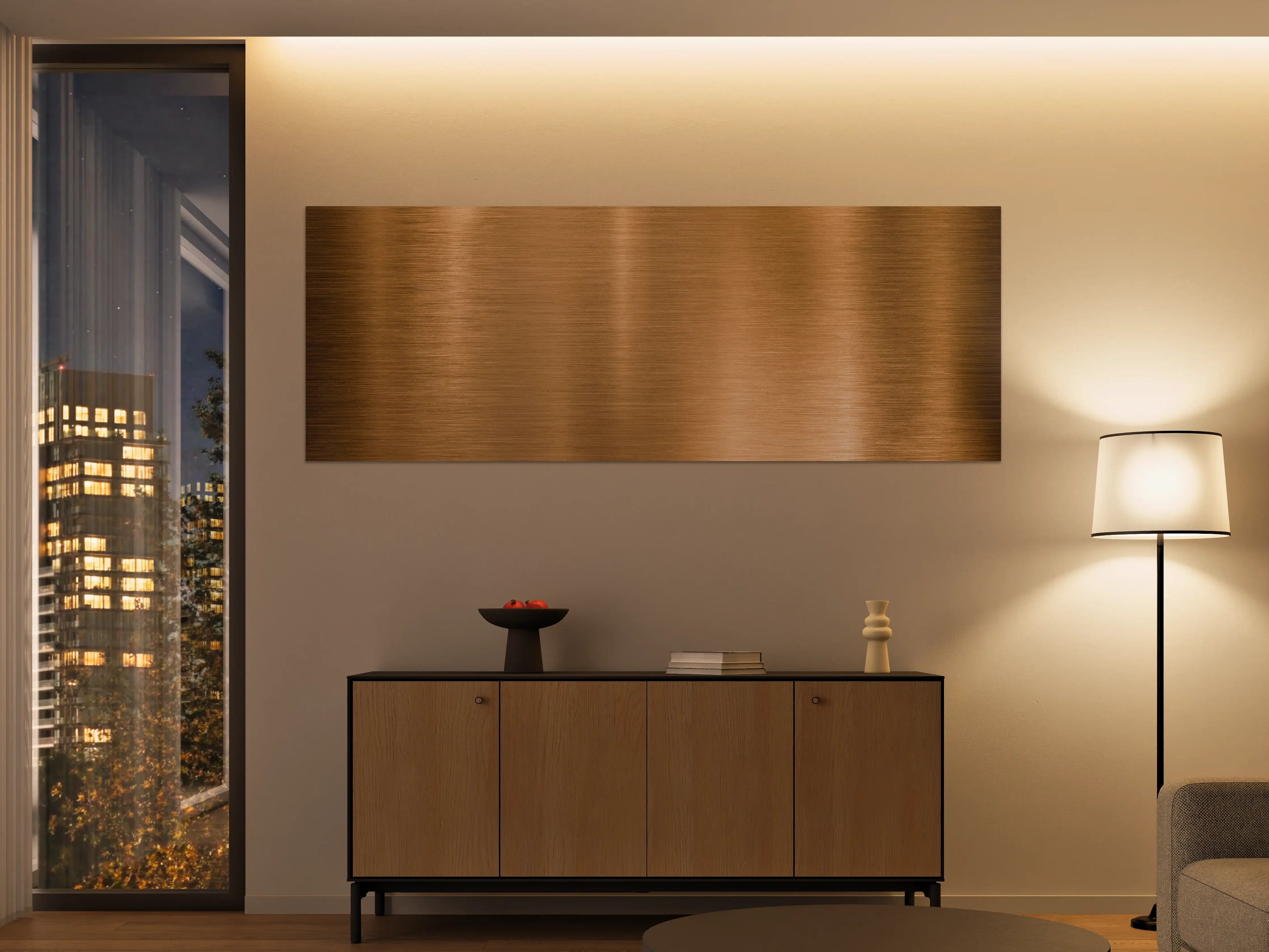 Große Wandbilder - Metallische Kupferplatte