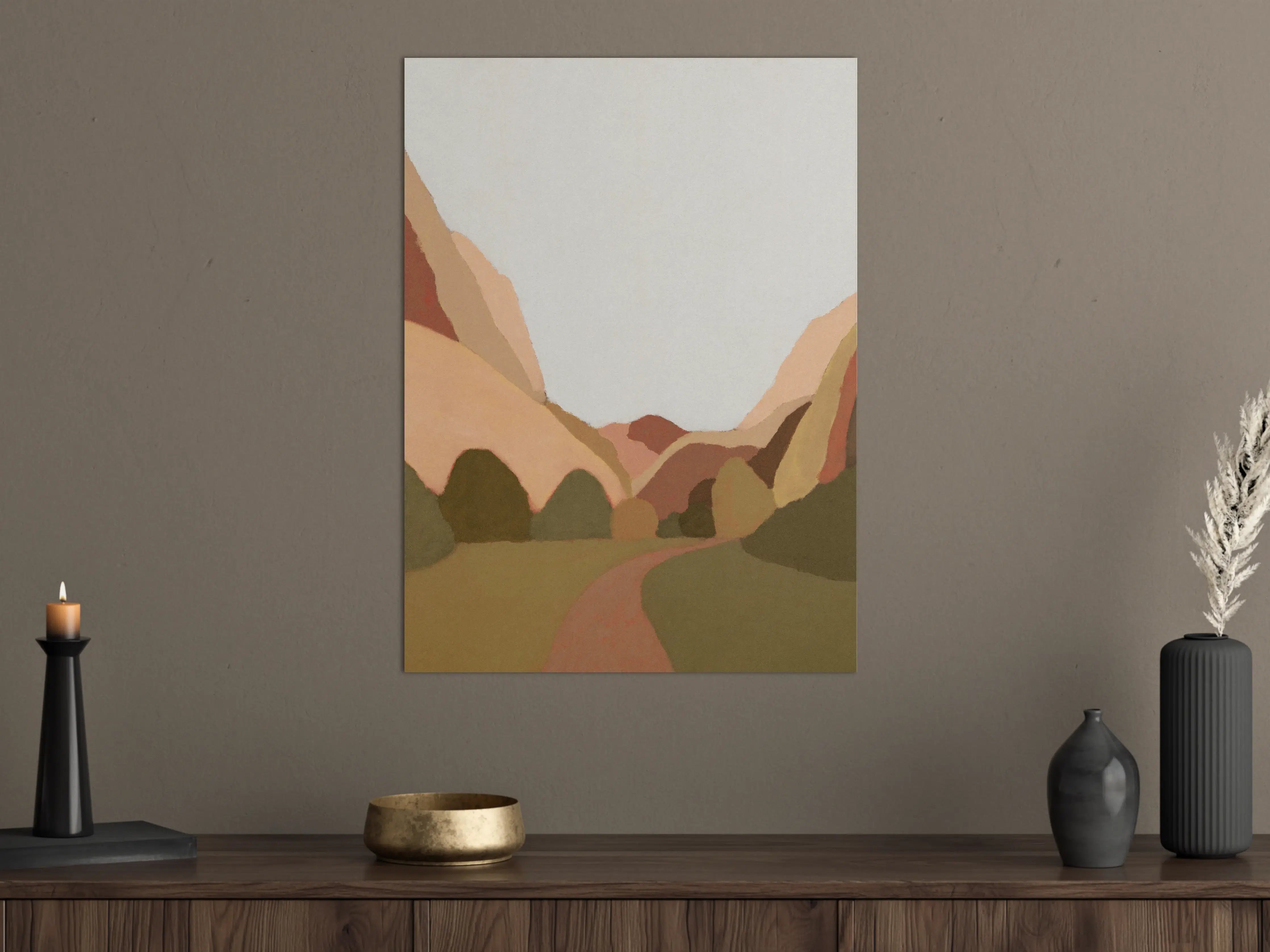 Große Wandbilder - Minimalistische Berge Naturillustration