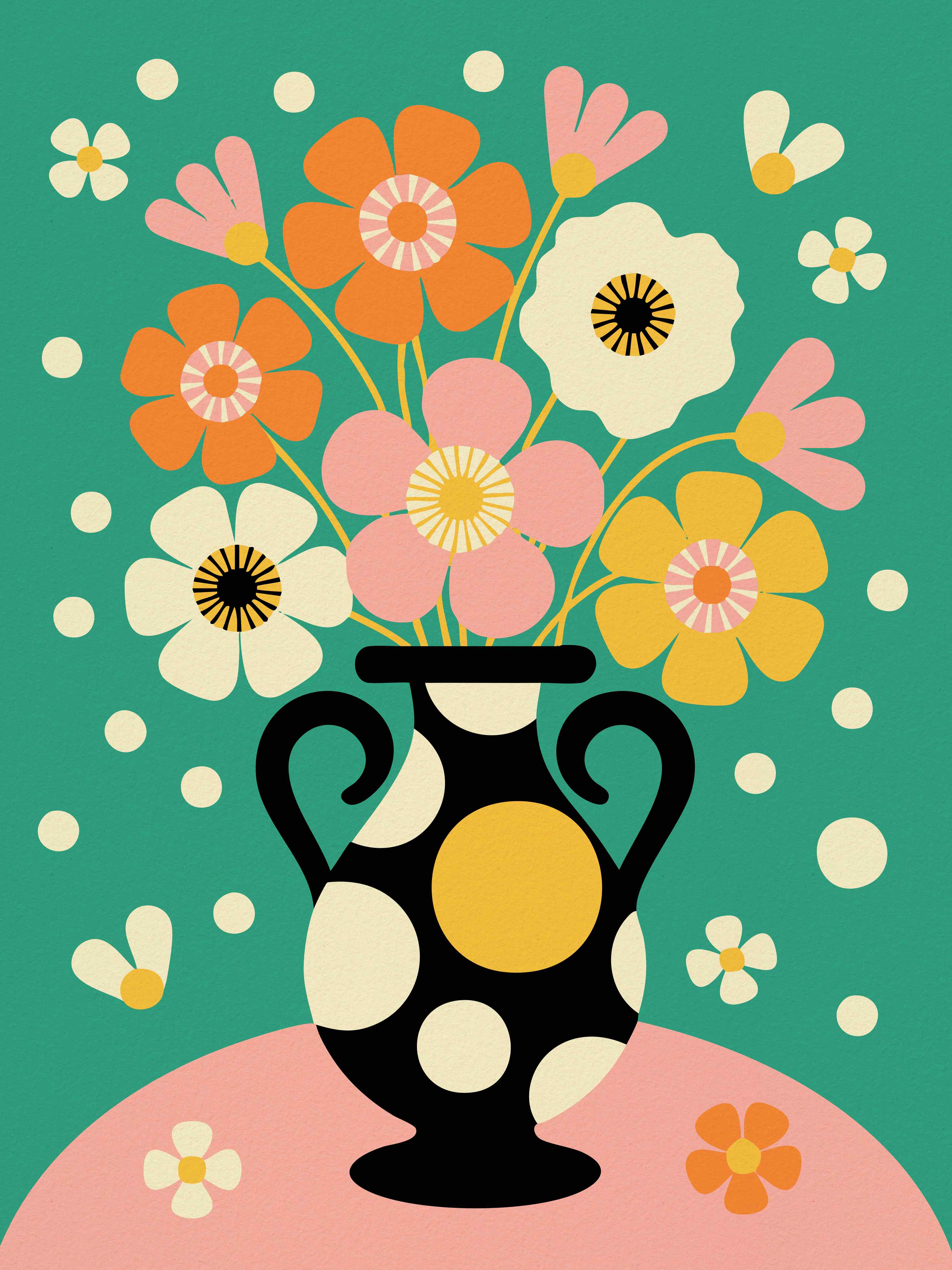 Große Wandbilder-Minimalistische Blumenvasen-Dekoration