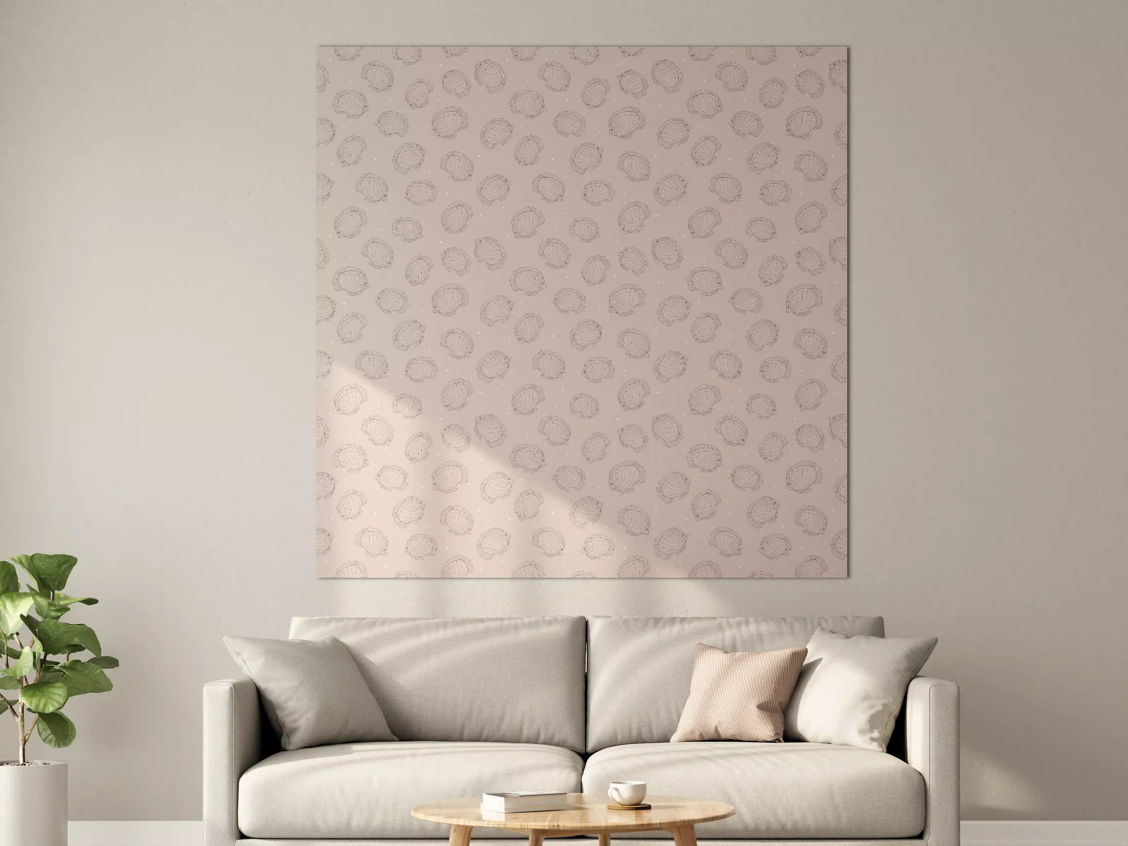 Große Wandbilder - Minimalistische Fische Beige-Rosa