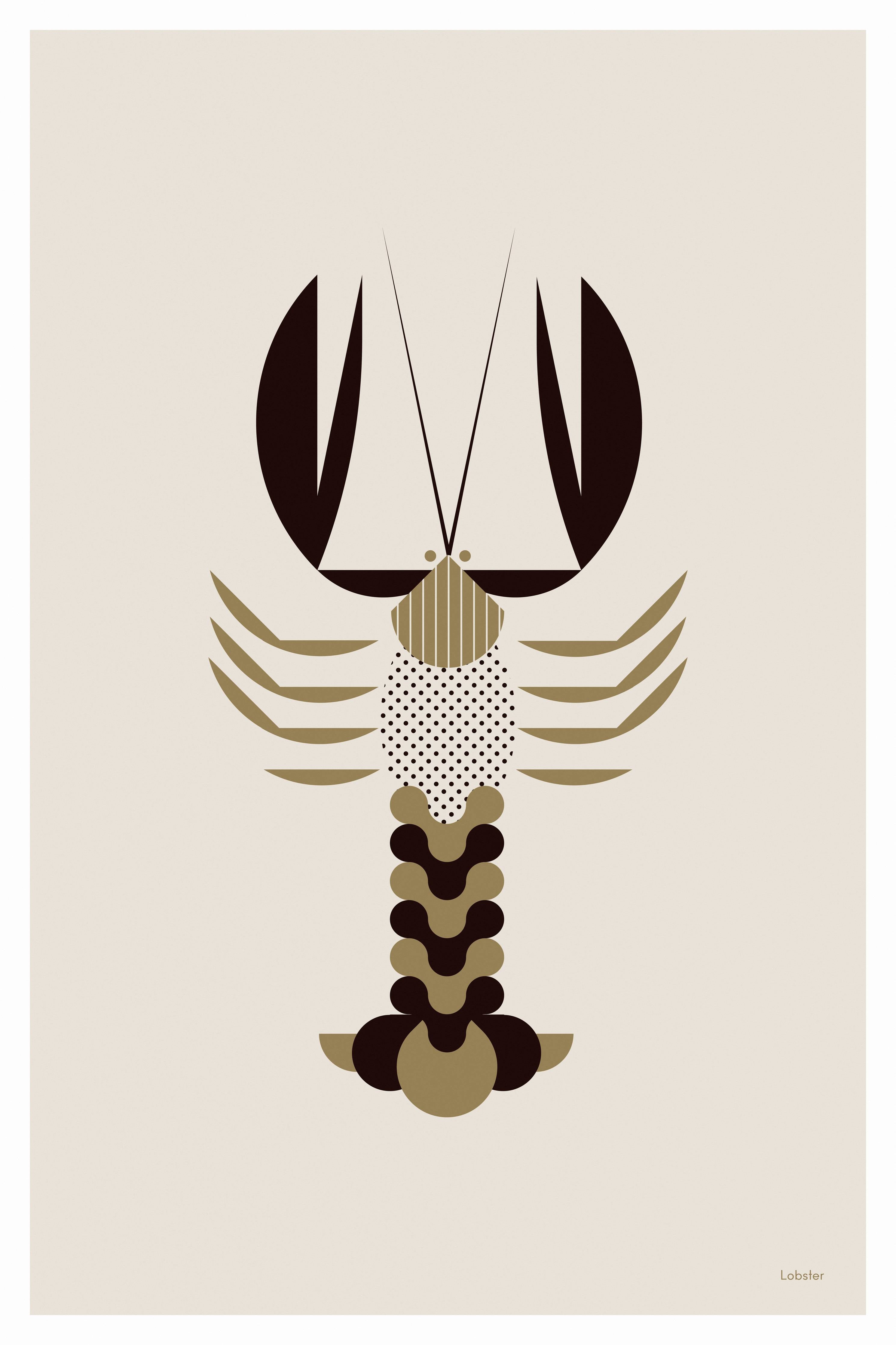 Große Wandbilder-Minimalistische Hummer-Illustration