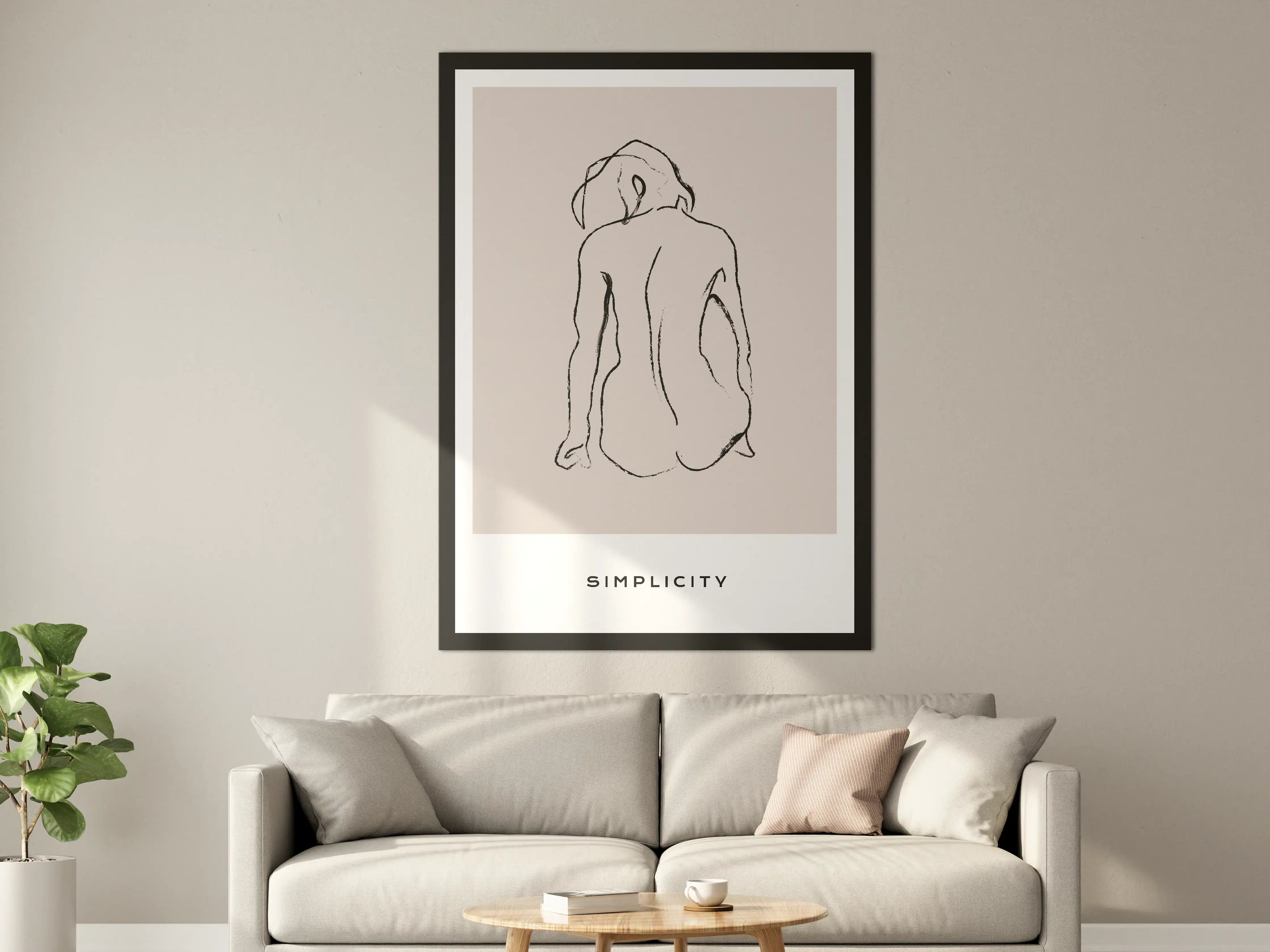 Große Wandbilder - Minimalistische Nackte Silhouette