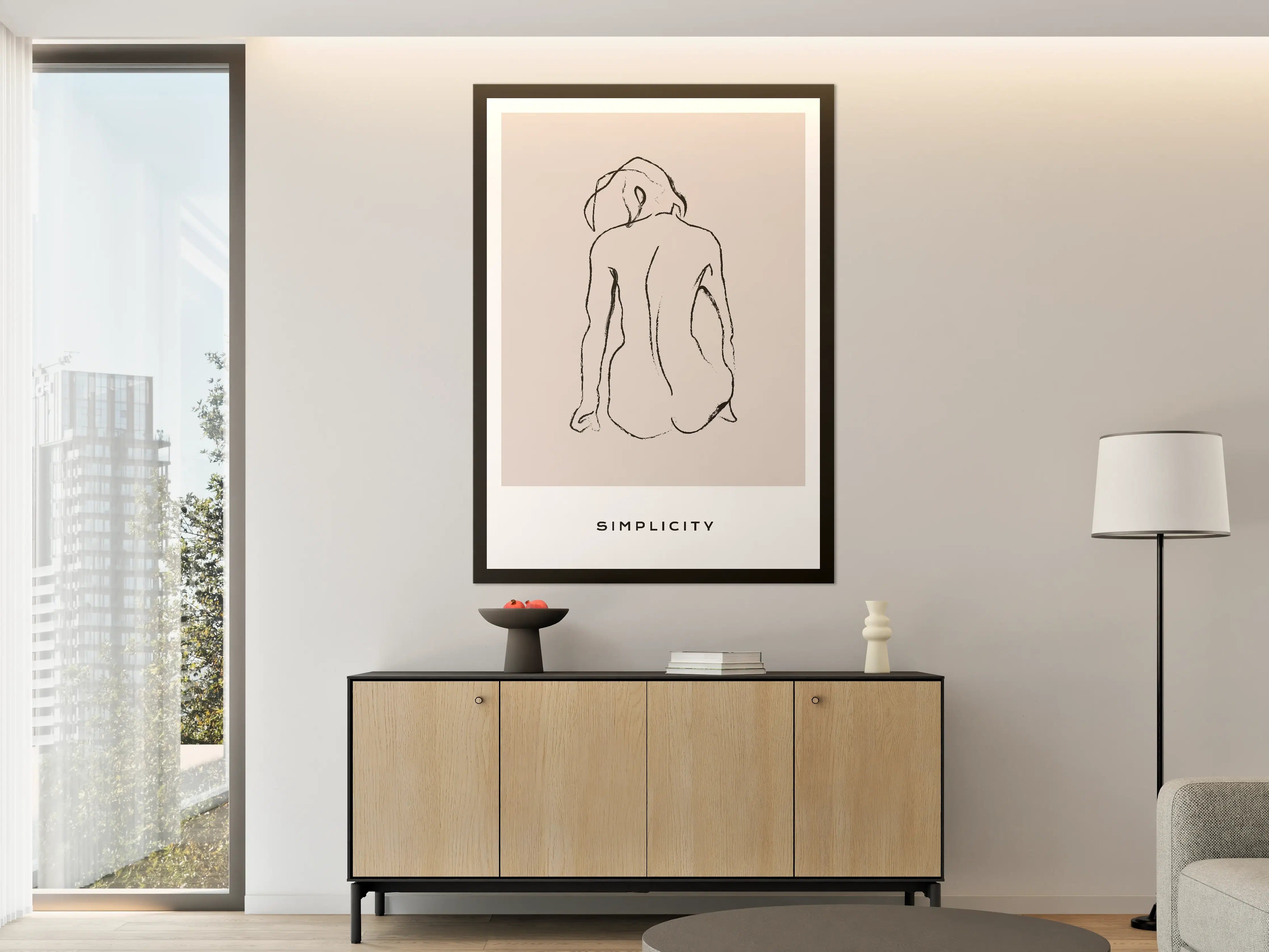 Große Wandbilder - Minimalistische Nackte Silhouette