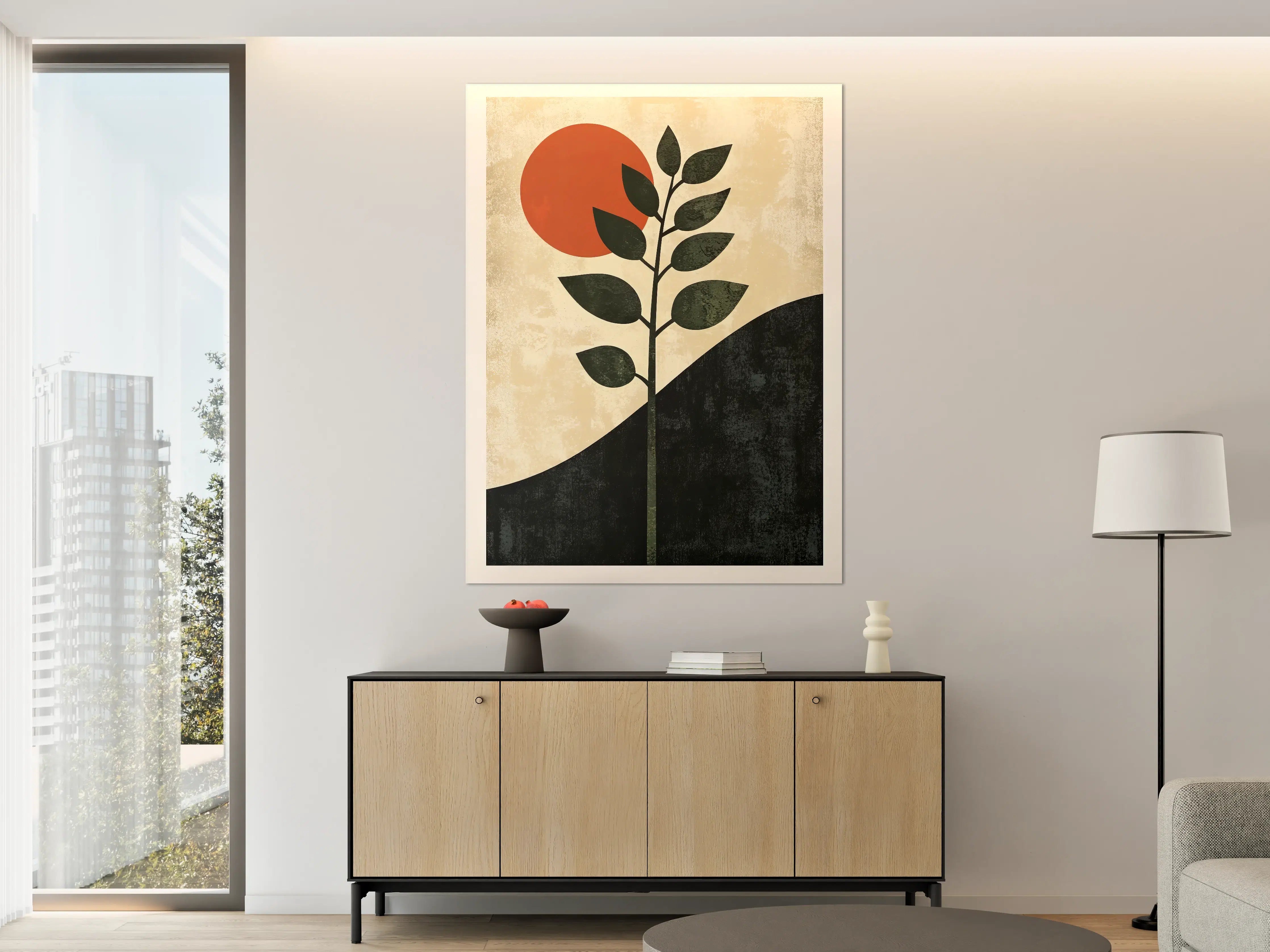 Große Wandbilder - Minimalistische Natur- und Sonnenaufgangs-Darstellung