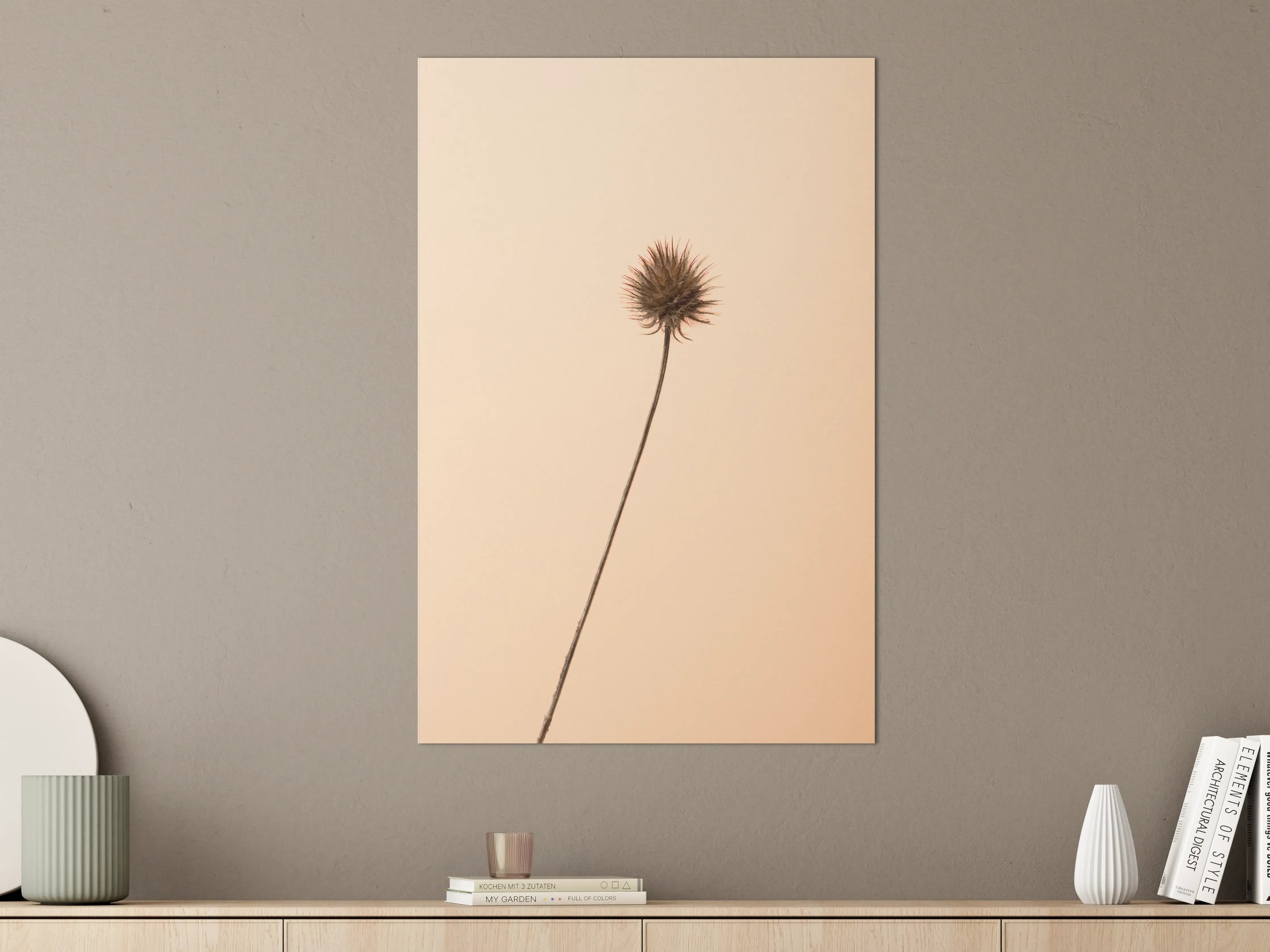 Große Wandbilder - Minimalistische Pflanzenaufnahme