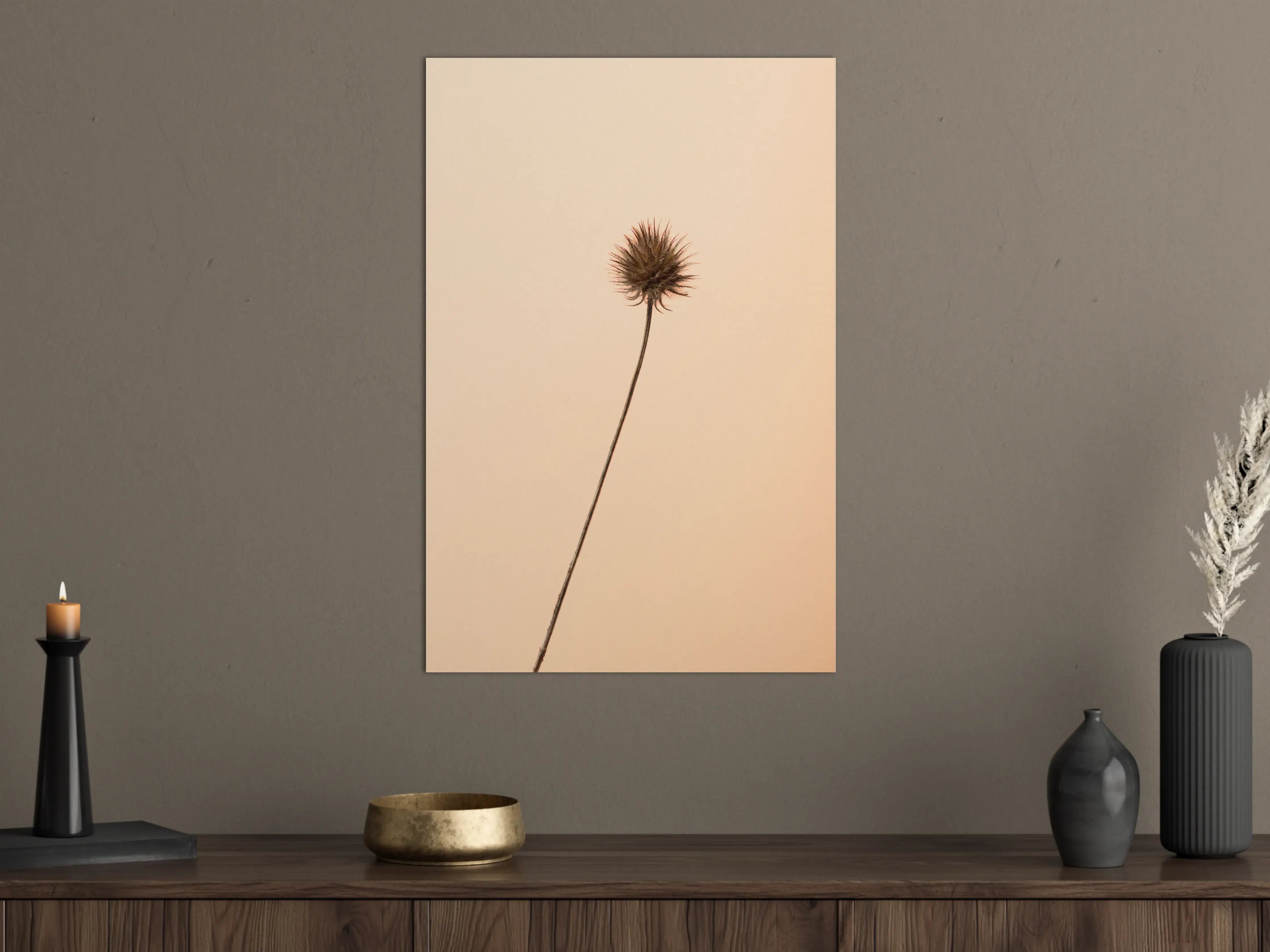 Große Wandbilder - Minimalistische Pflanzenaufnahme