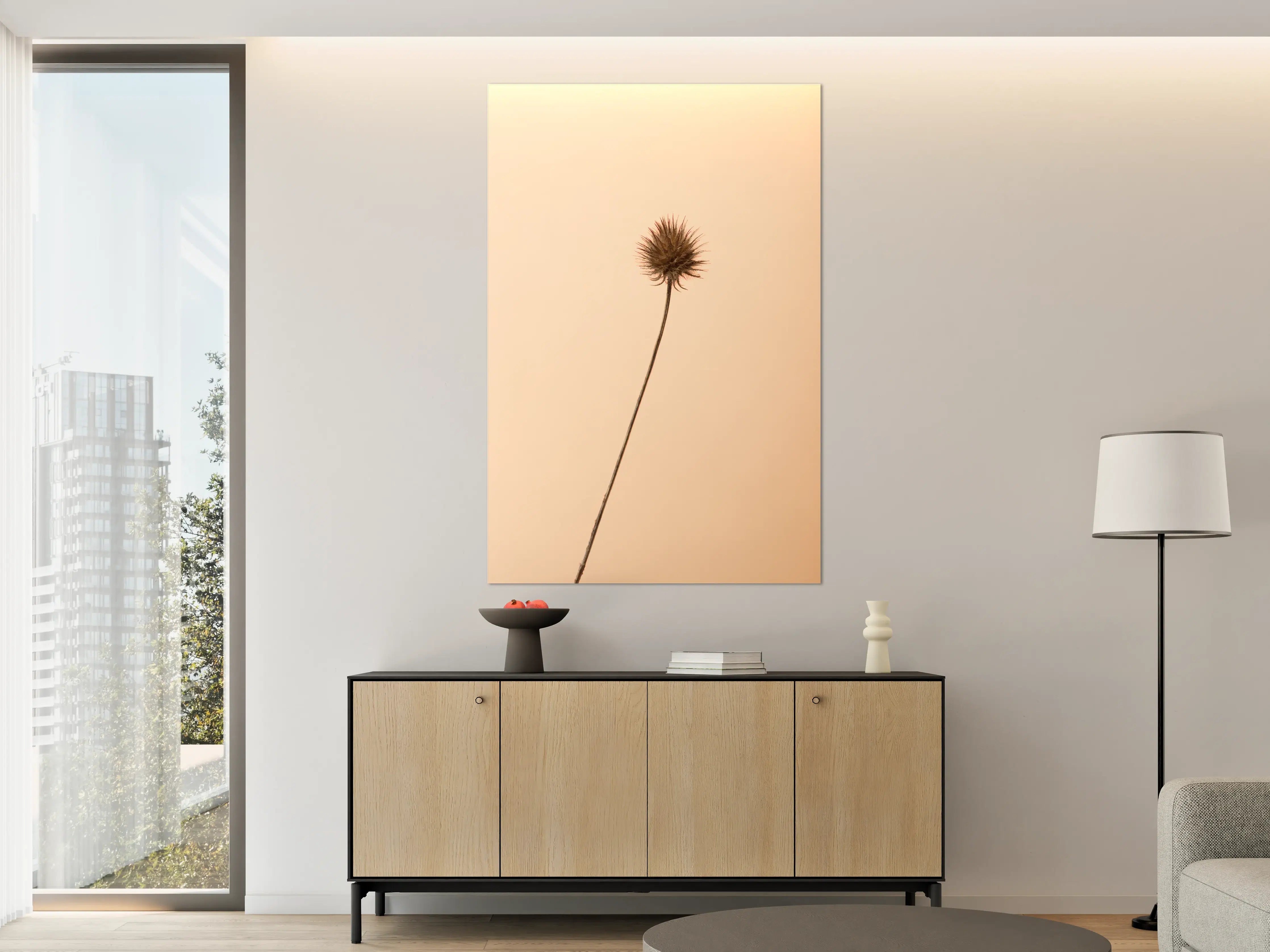 Große Wandbilder - Minimalistische Pflanzenaufnahme