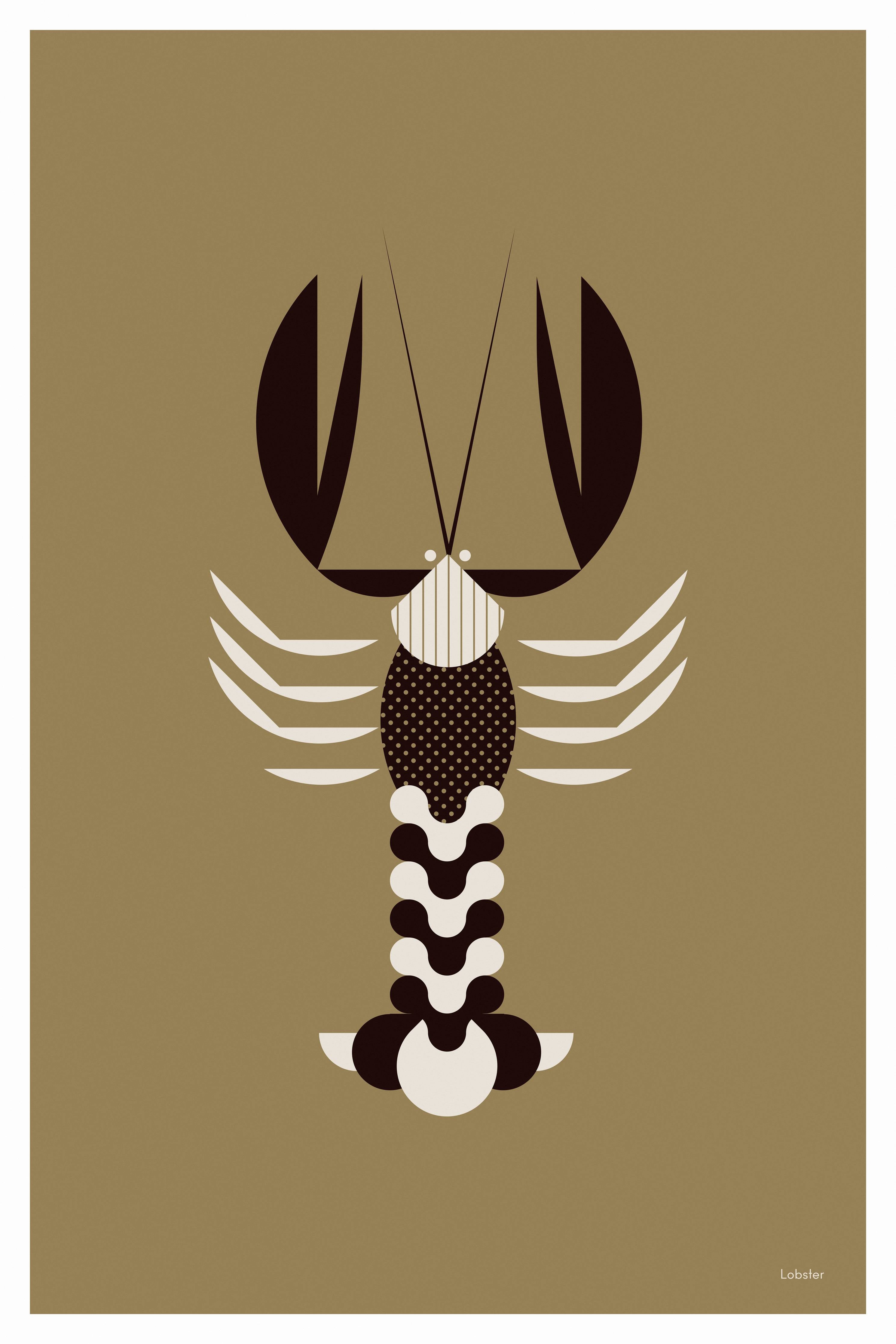 Große Wandbilder-Minimalistische Rex-Lithographie