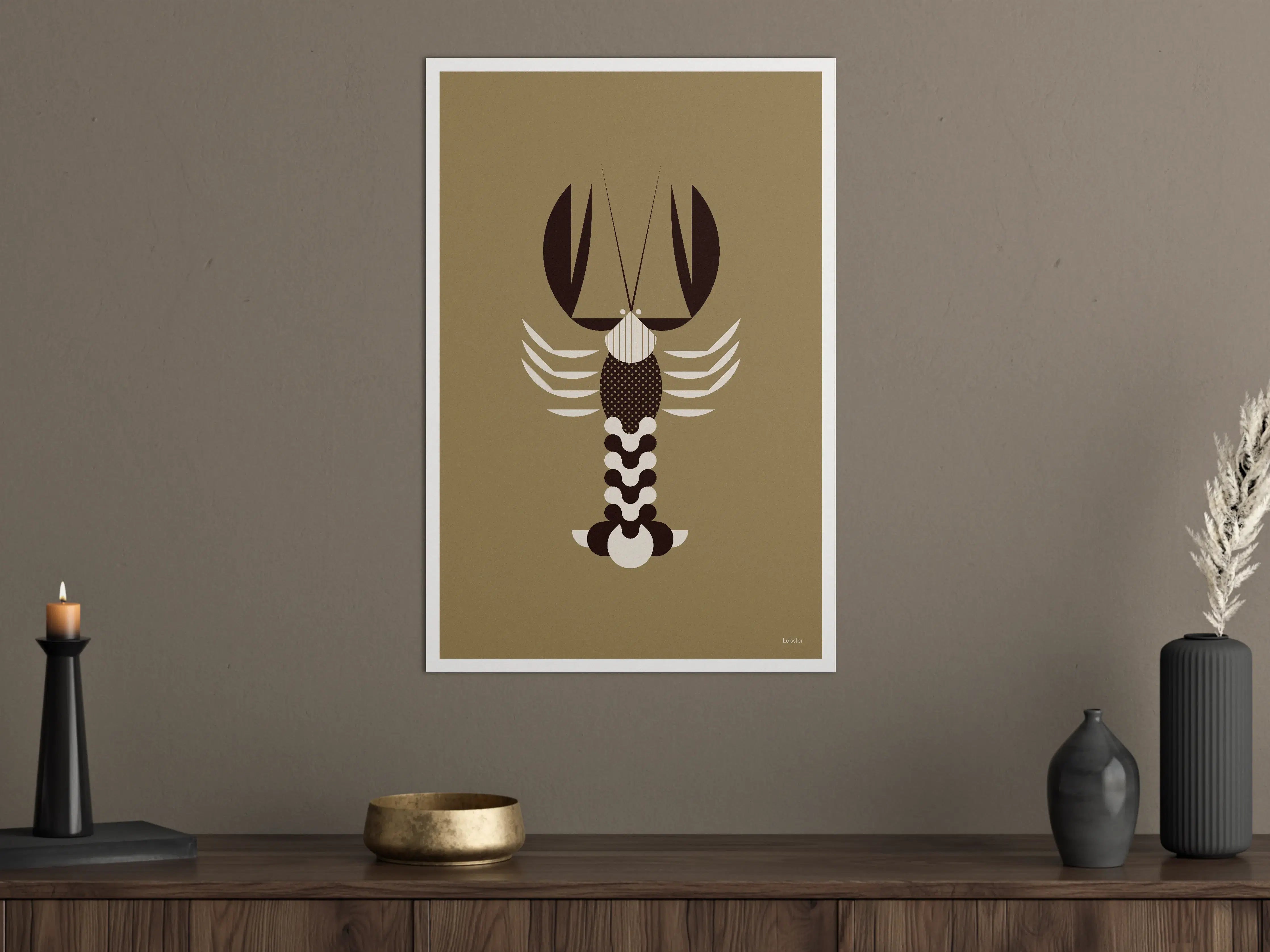 Große Wandbilder - Minimalistische Rex-Lithographie