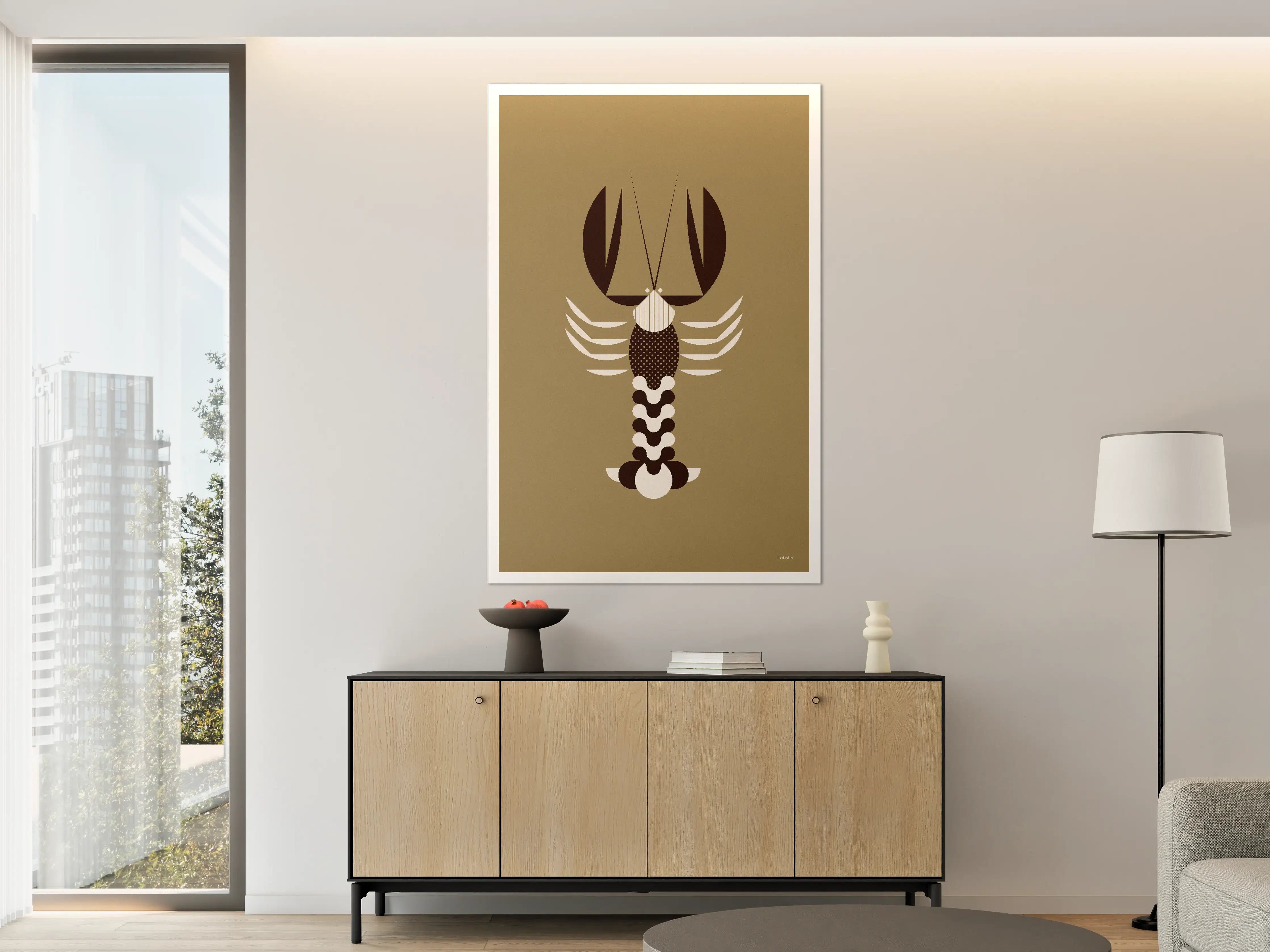 Große Wandbilder - Minimalistische Rex-Lithographie