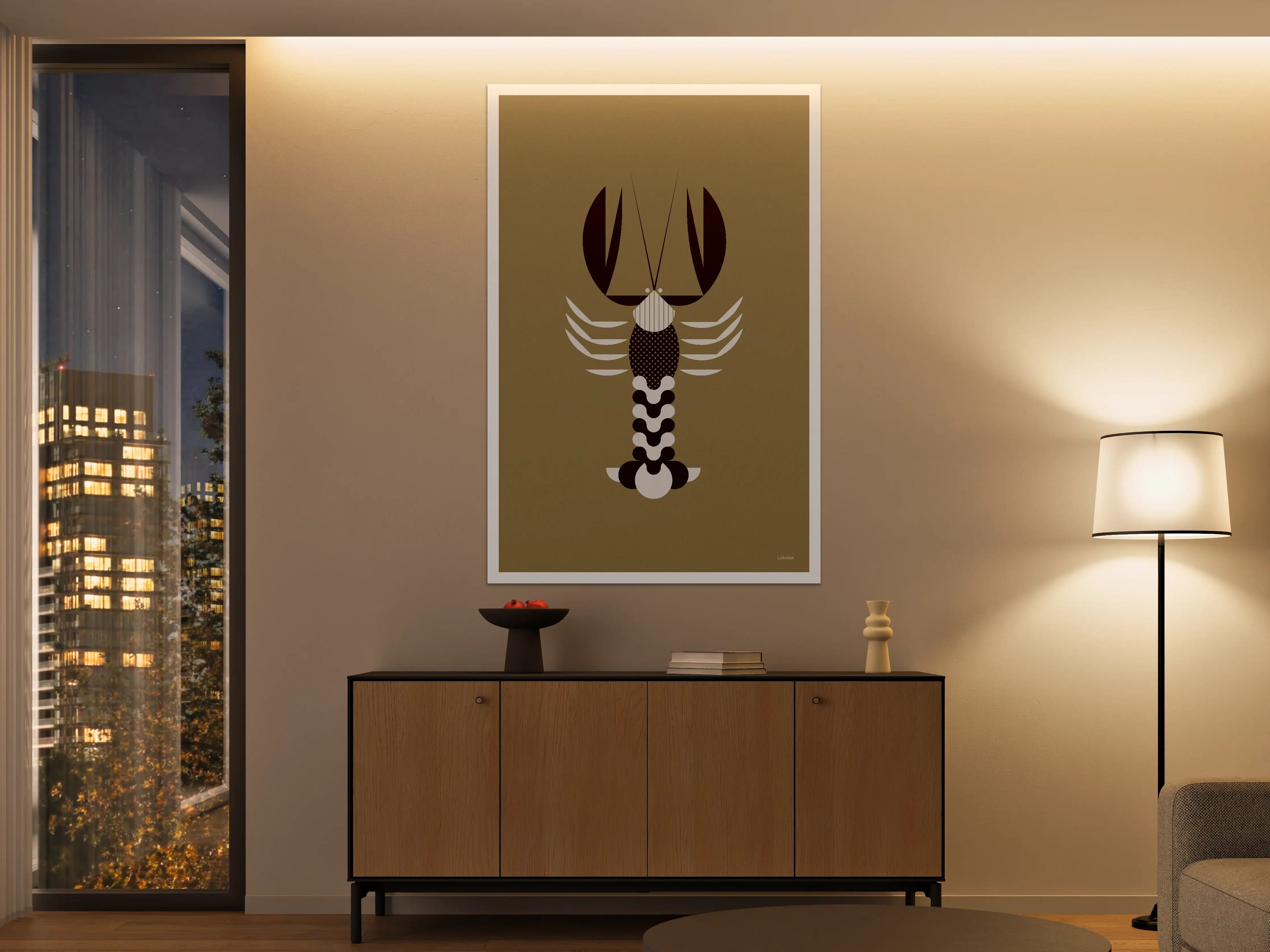 Große Wandbilder - Minimalistische Rex-Lithographie