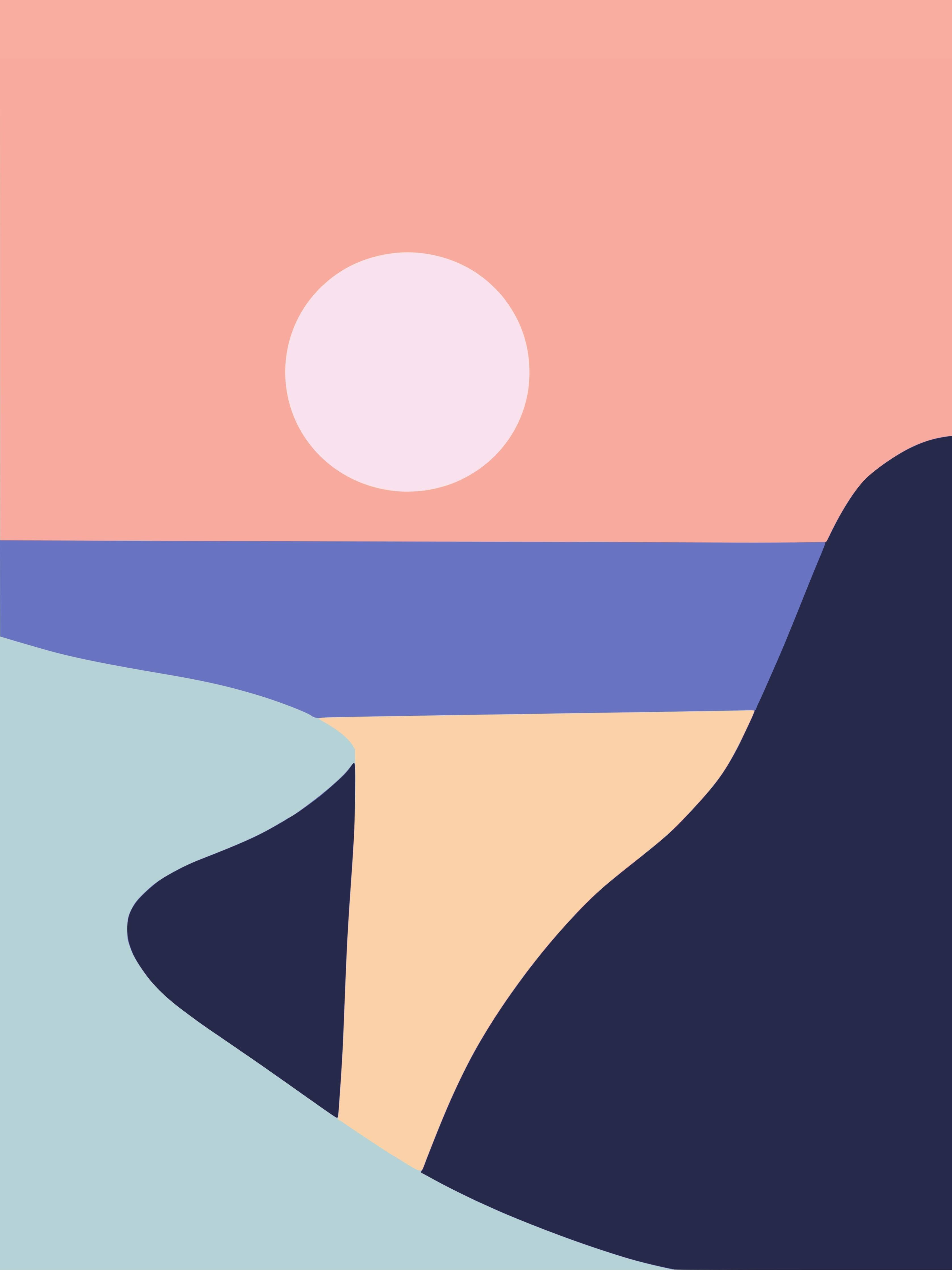 Große Wandbilder-Minimalistische Sonnenuntergangsküste