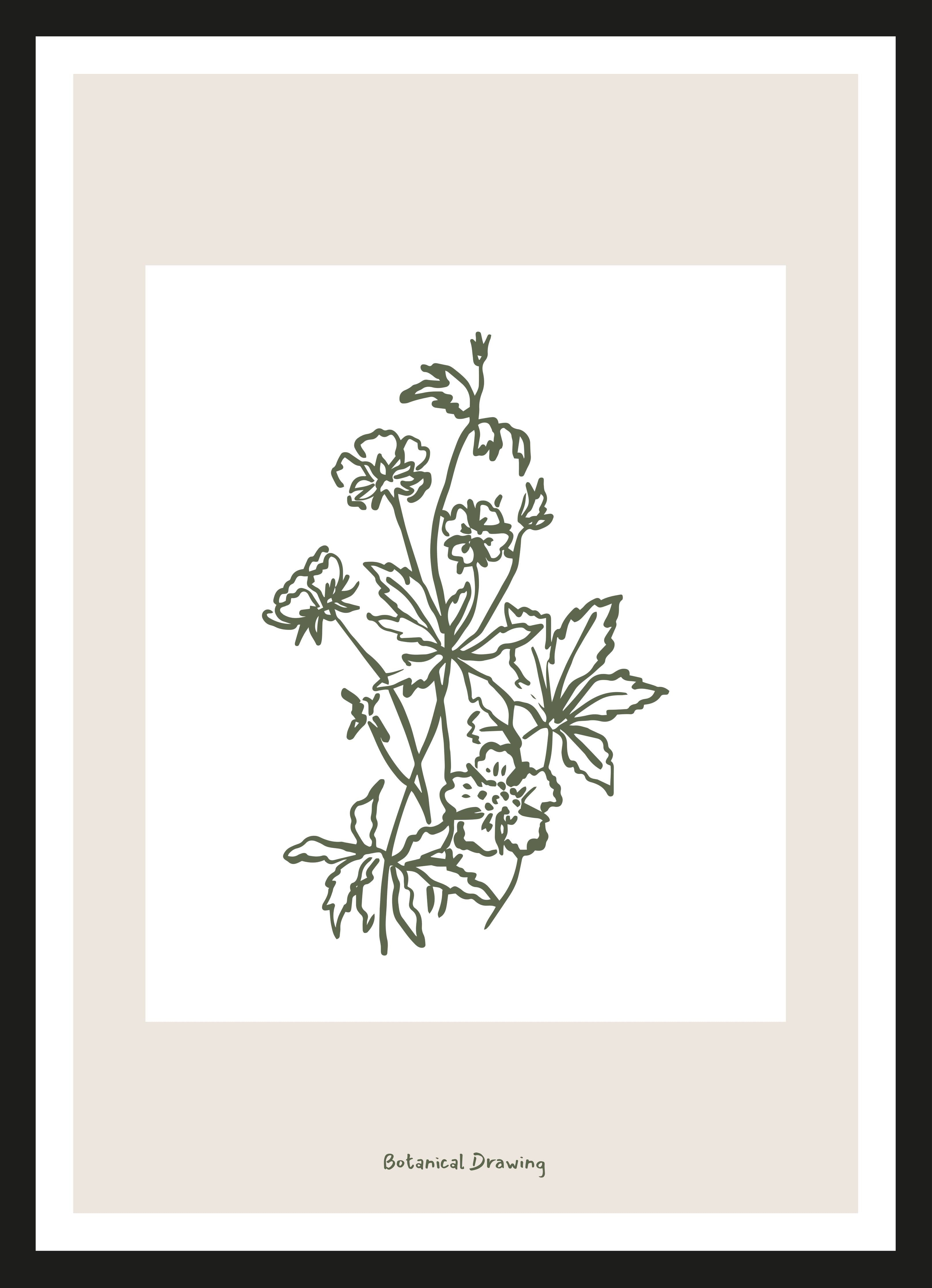 Große Wandbilder-Minimalistisches Blumen-Design