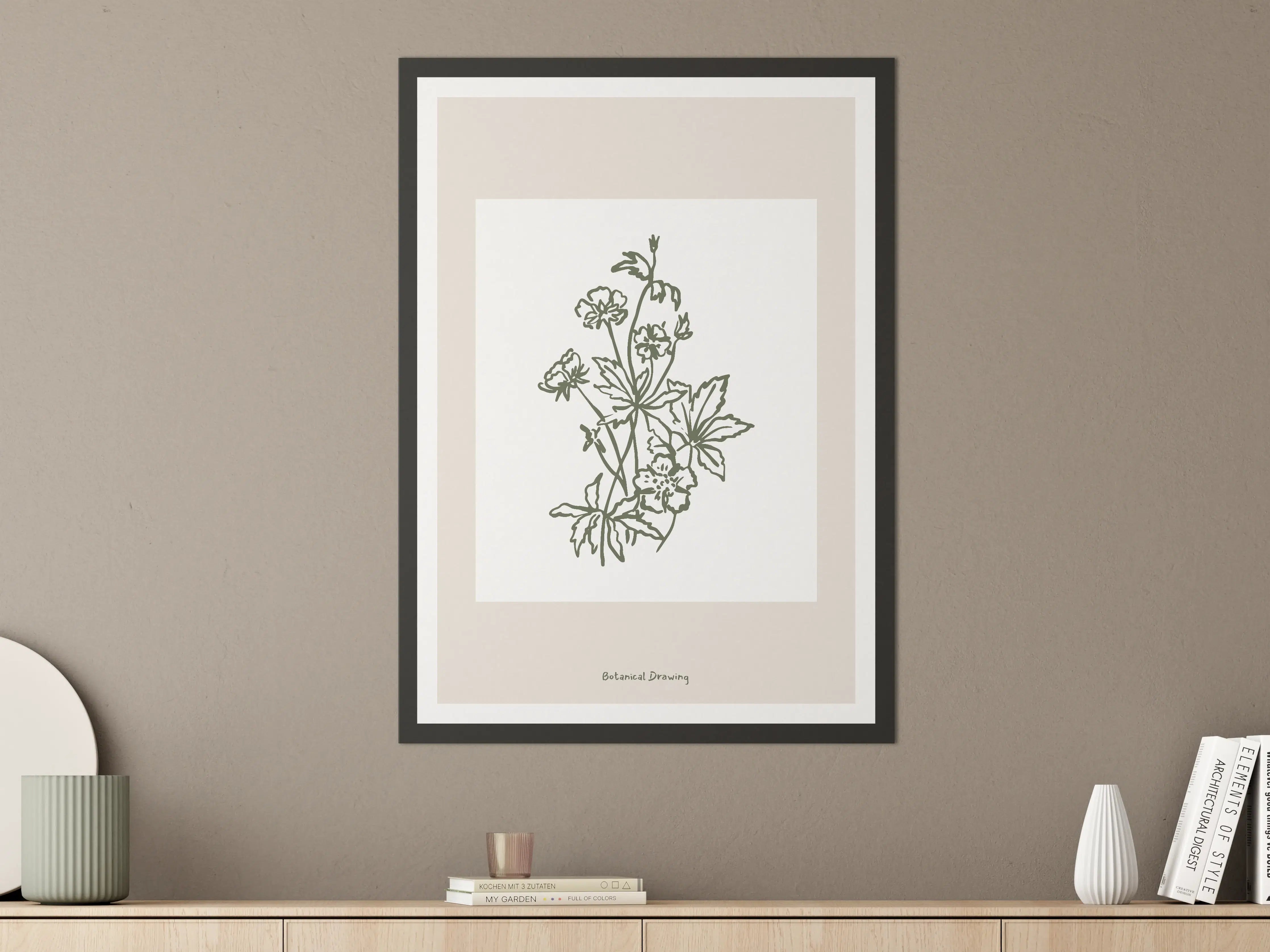 Große Wandbilder - Minimalistisches Blumen-Design