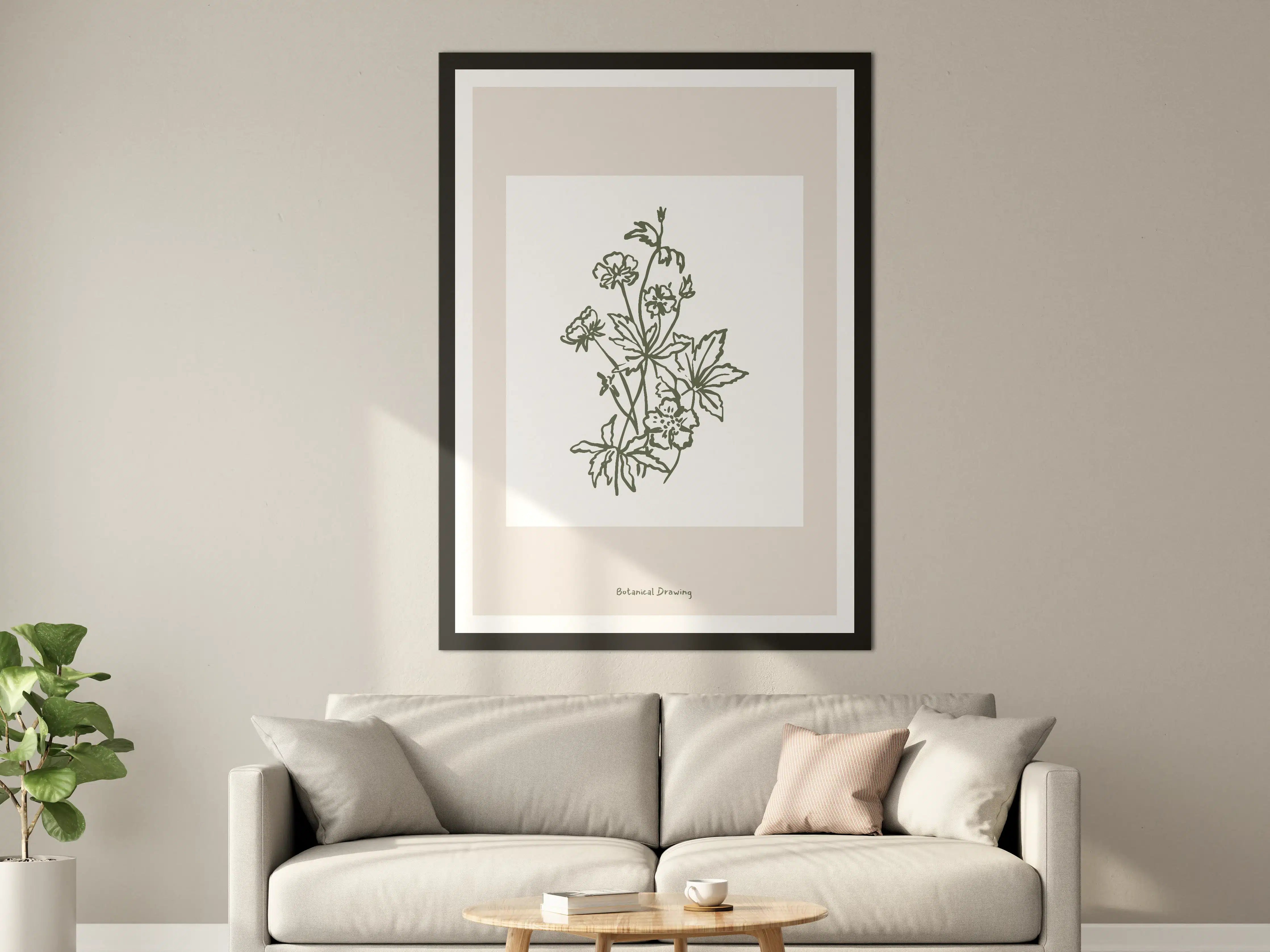 Große Wandbilder - Minimalistisches Blumen-Design