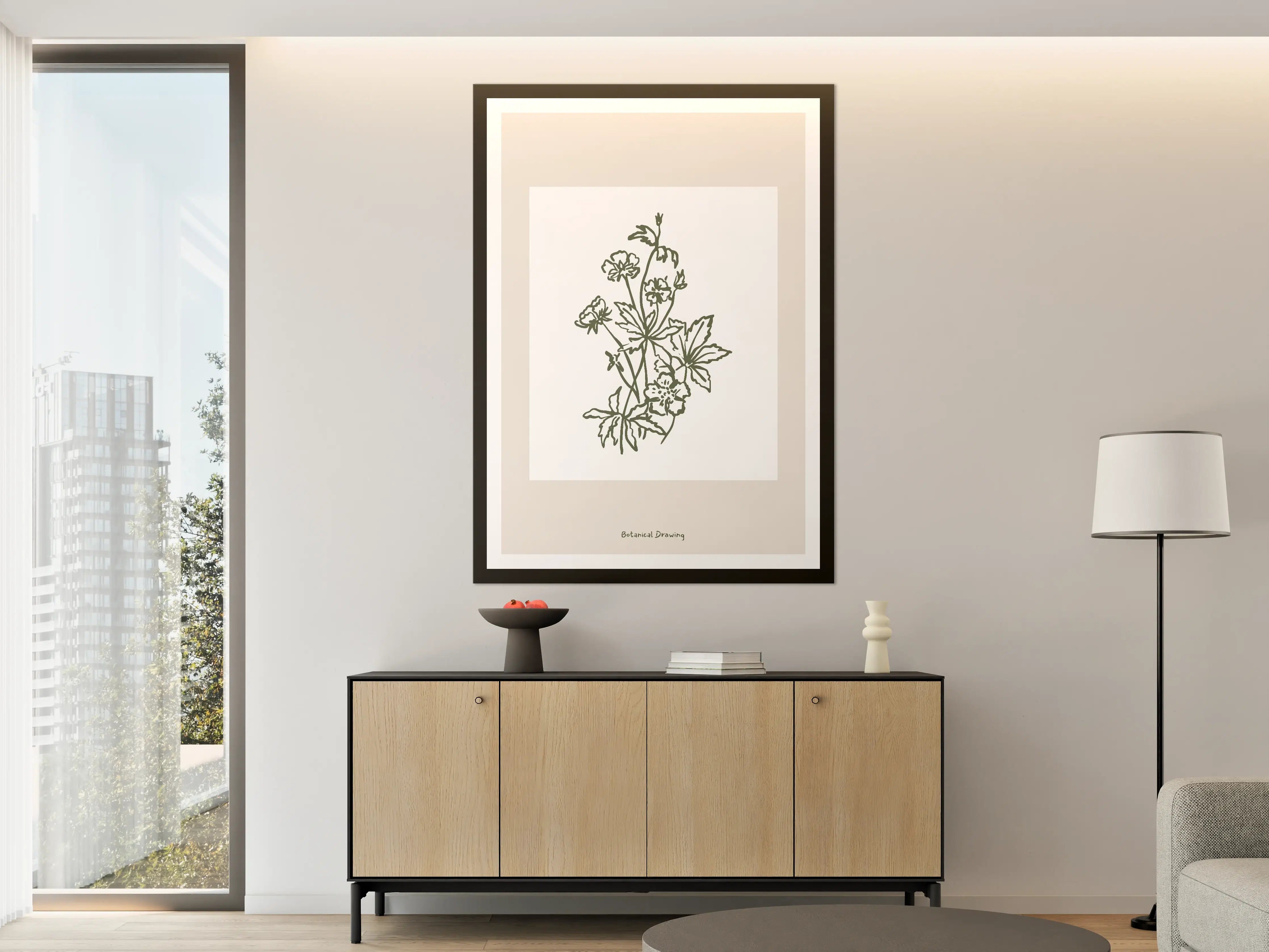 Große Wandbilder - Minimalistisches Blumen-Design