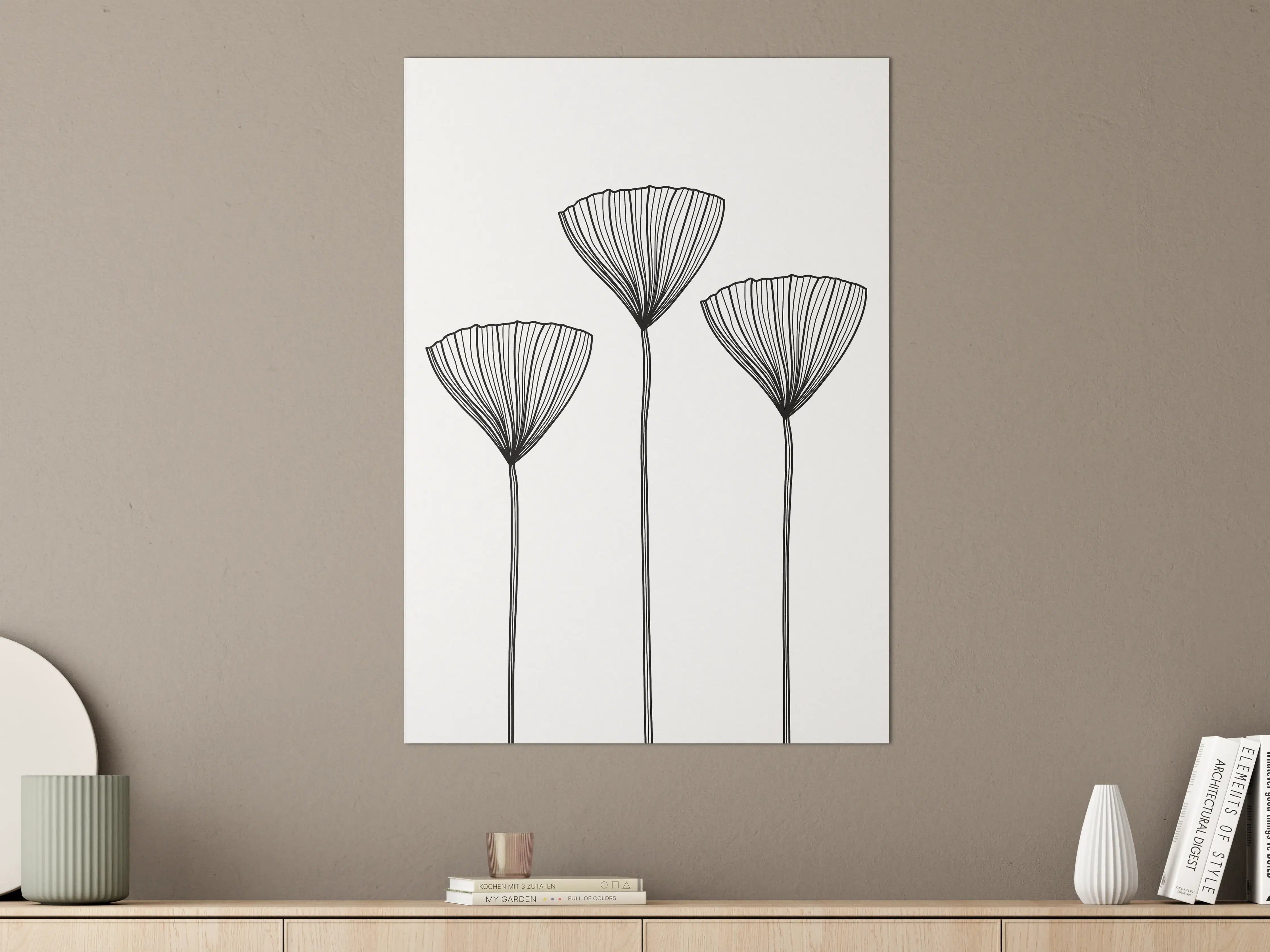 Große Wandbilder - Minimalistisches Blumentopfmotiv