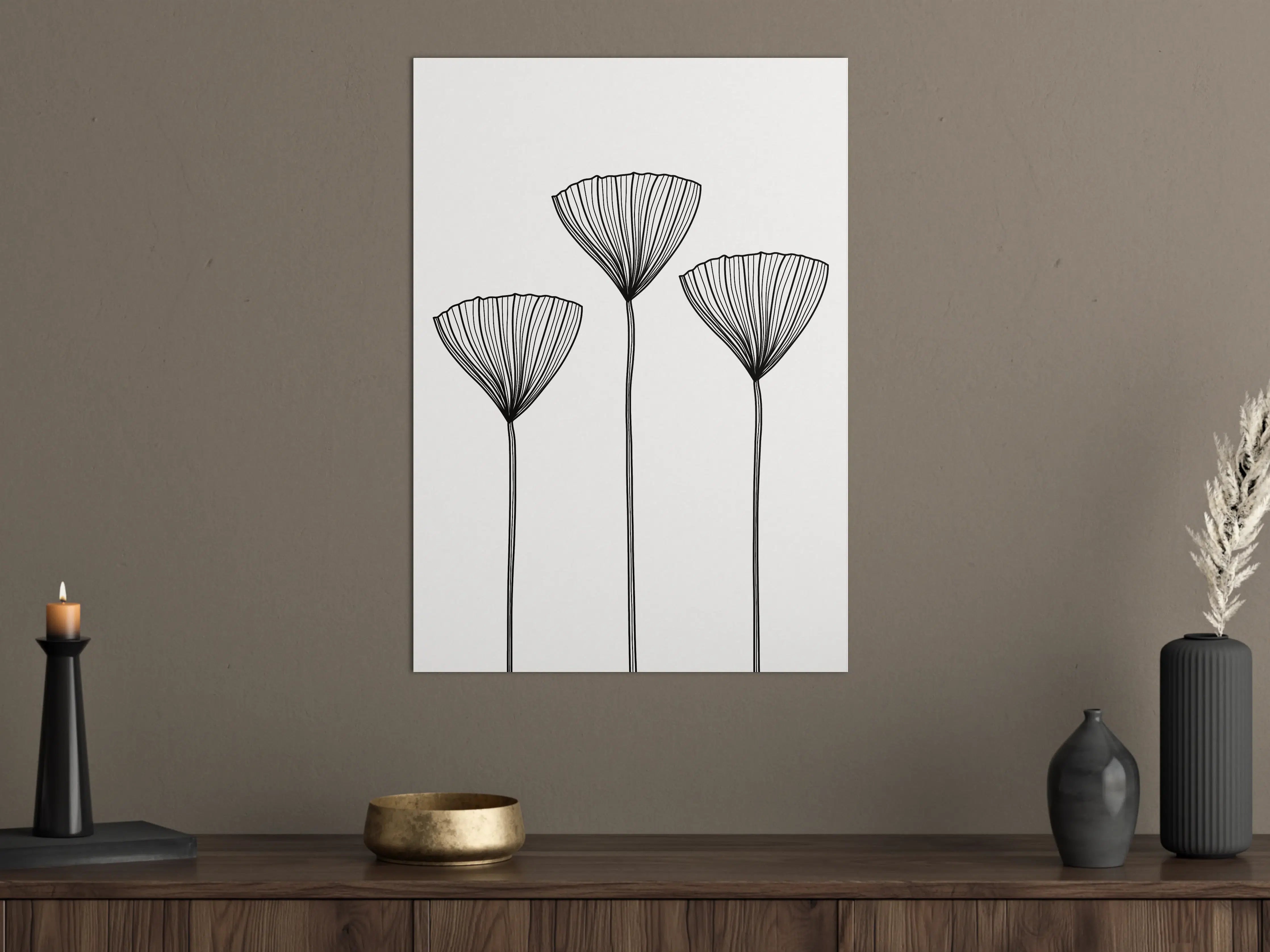Große Wandbilder - Minimalistisches Blumentopfmotiv