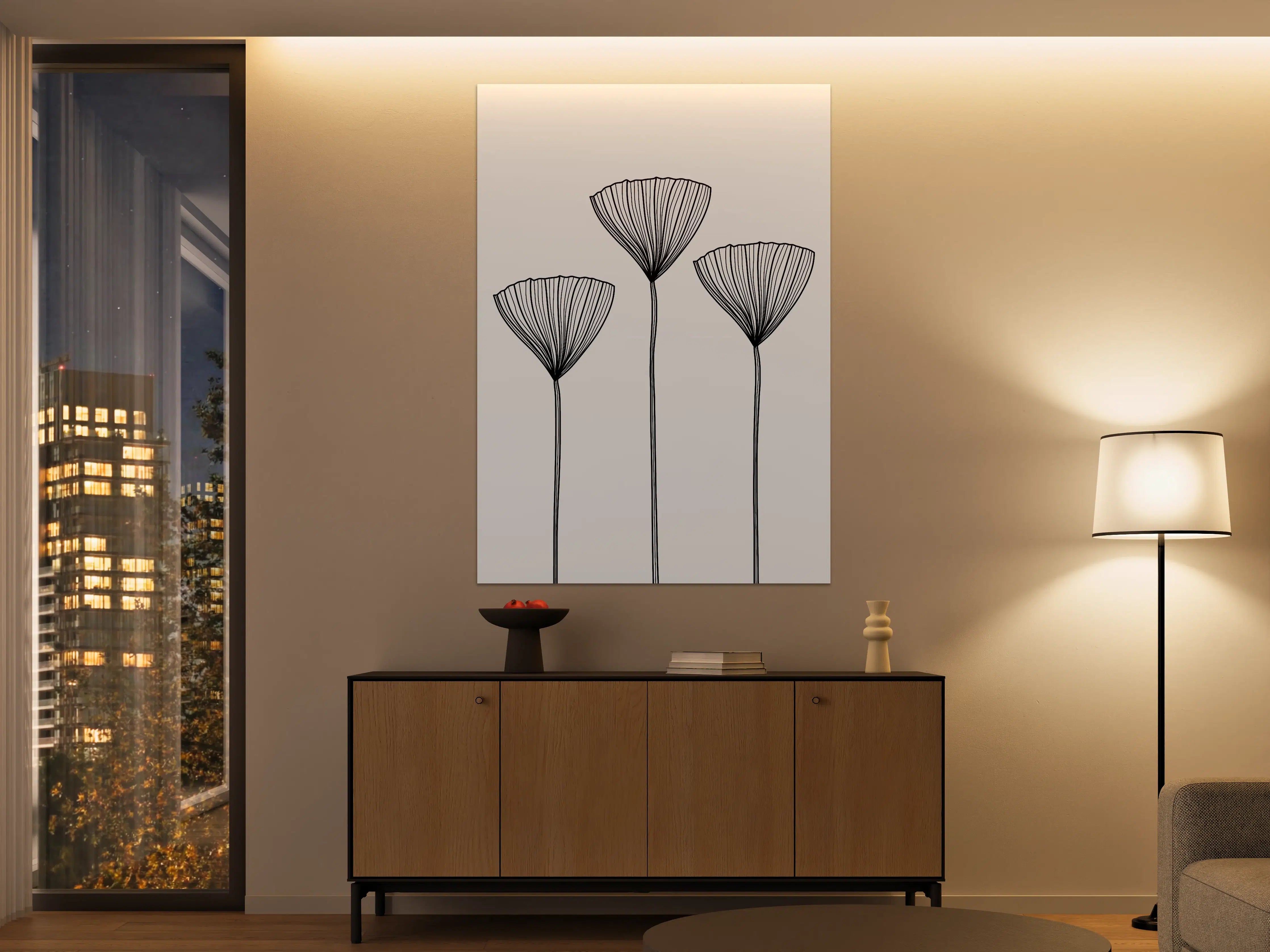 Große Wandbilder - Minimalistisches Blumentopfmotiv