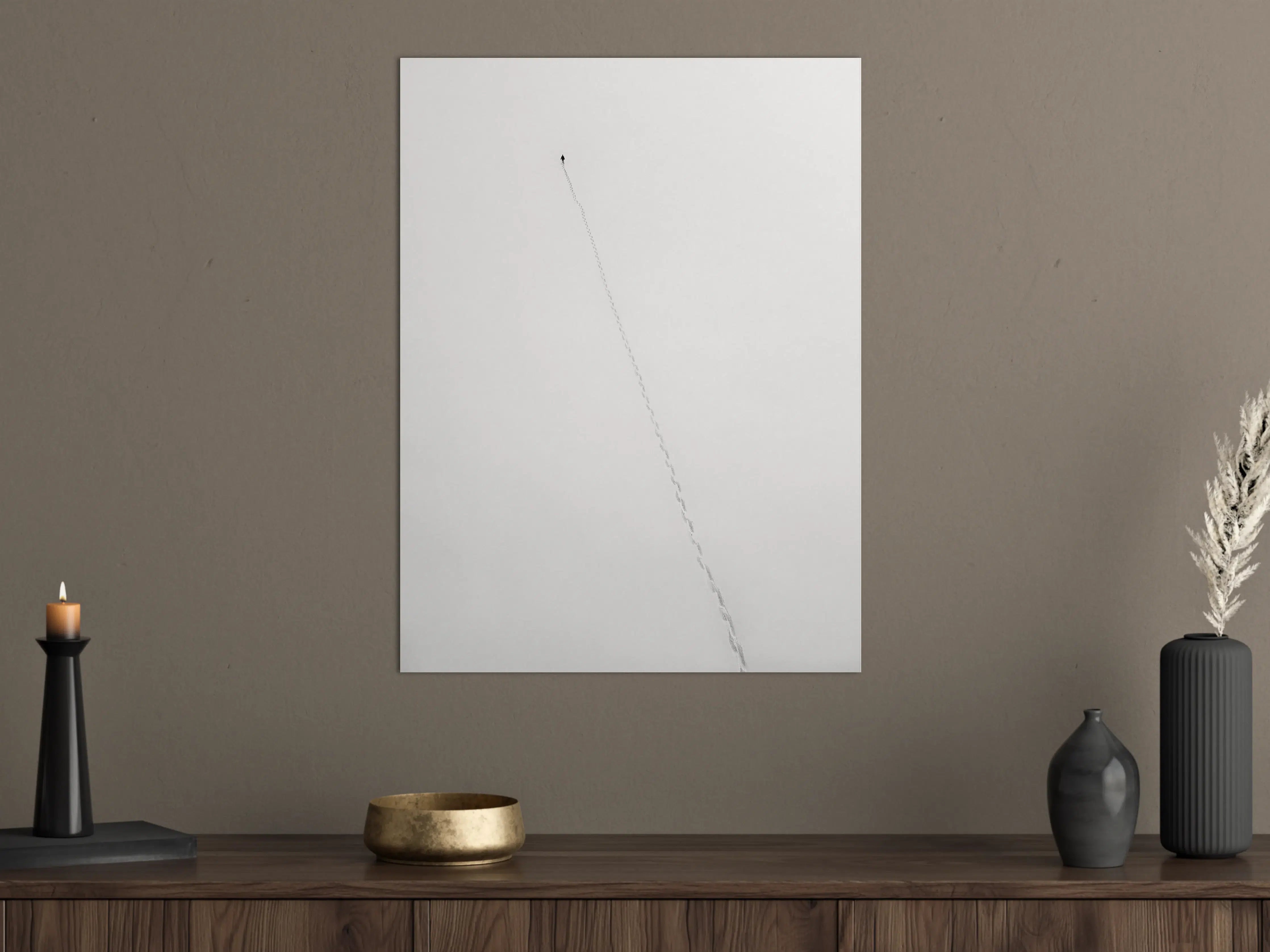 Große Wandbilder - Minimalistisches Himmelsszene mit Jetspur