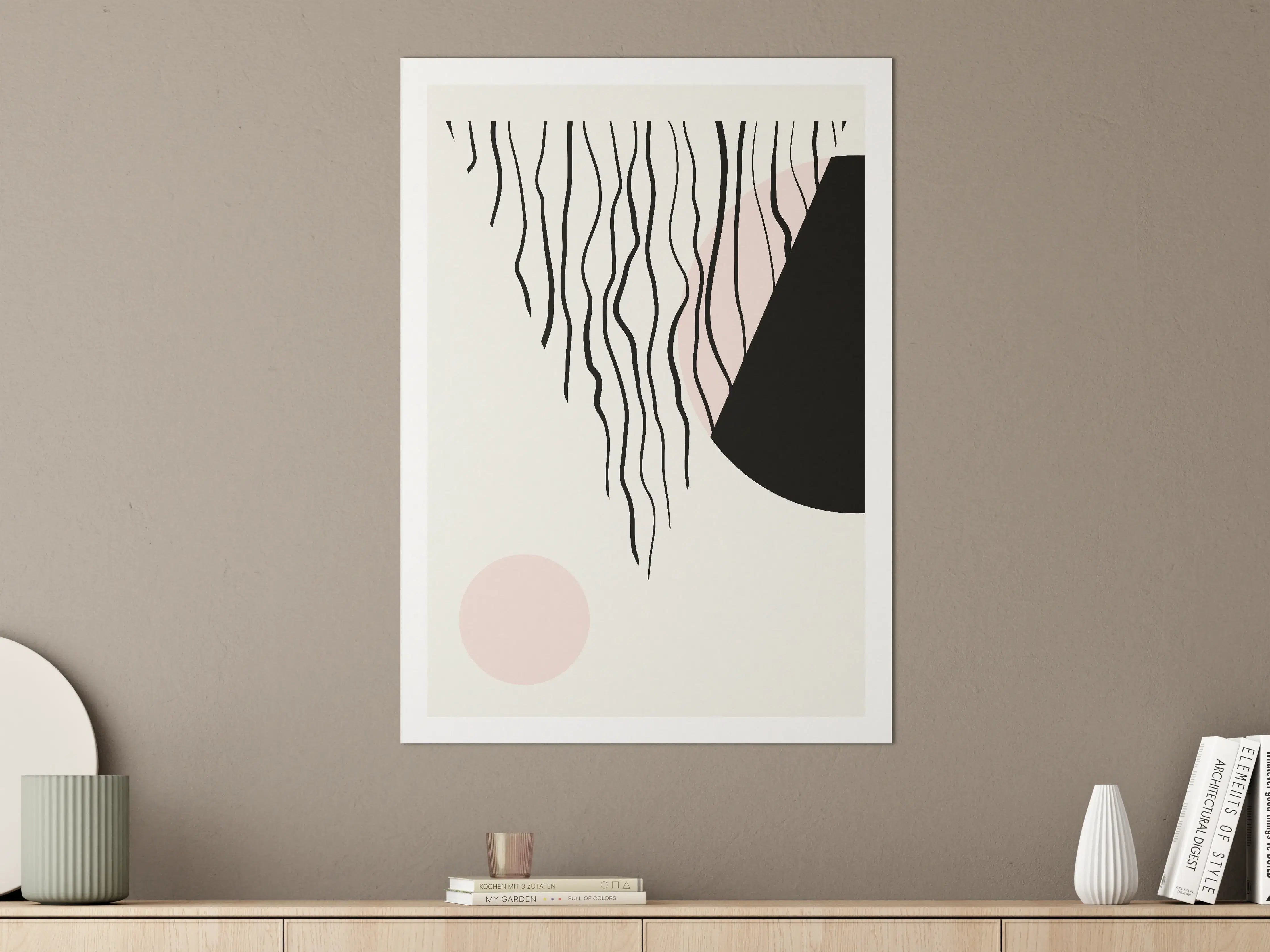 Große Wandbilder - Minimalistisches Linien- und Farbenspiel
