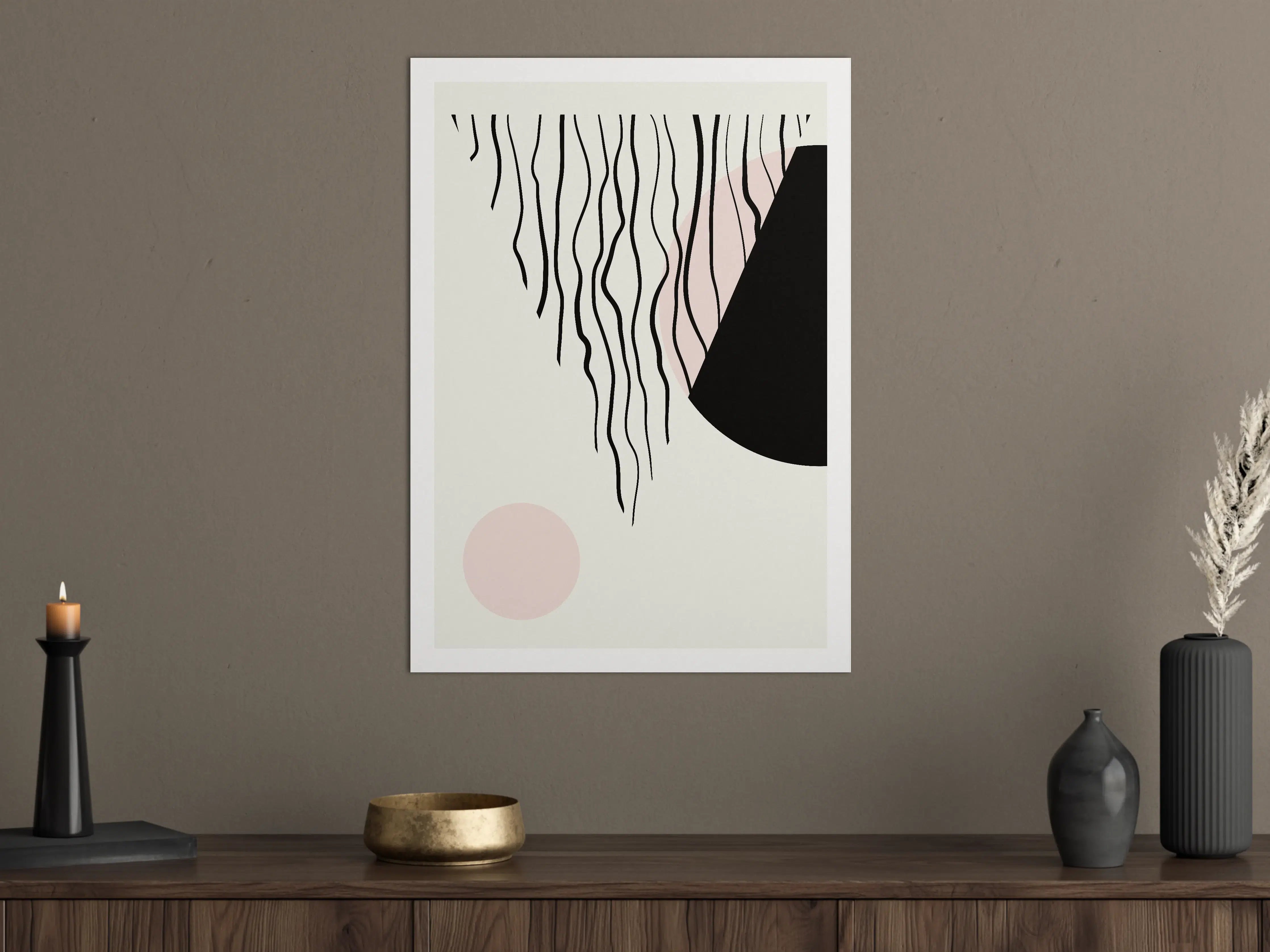 Große Wandbilder - Minimalistisches Linien- und Farbenspiel