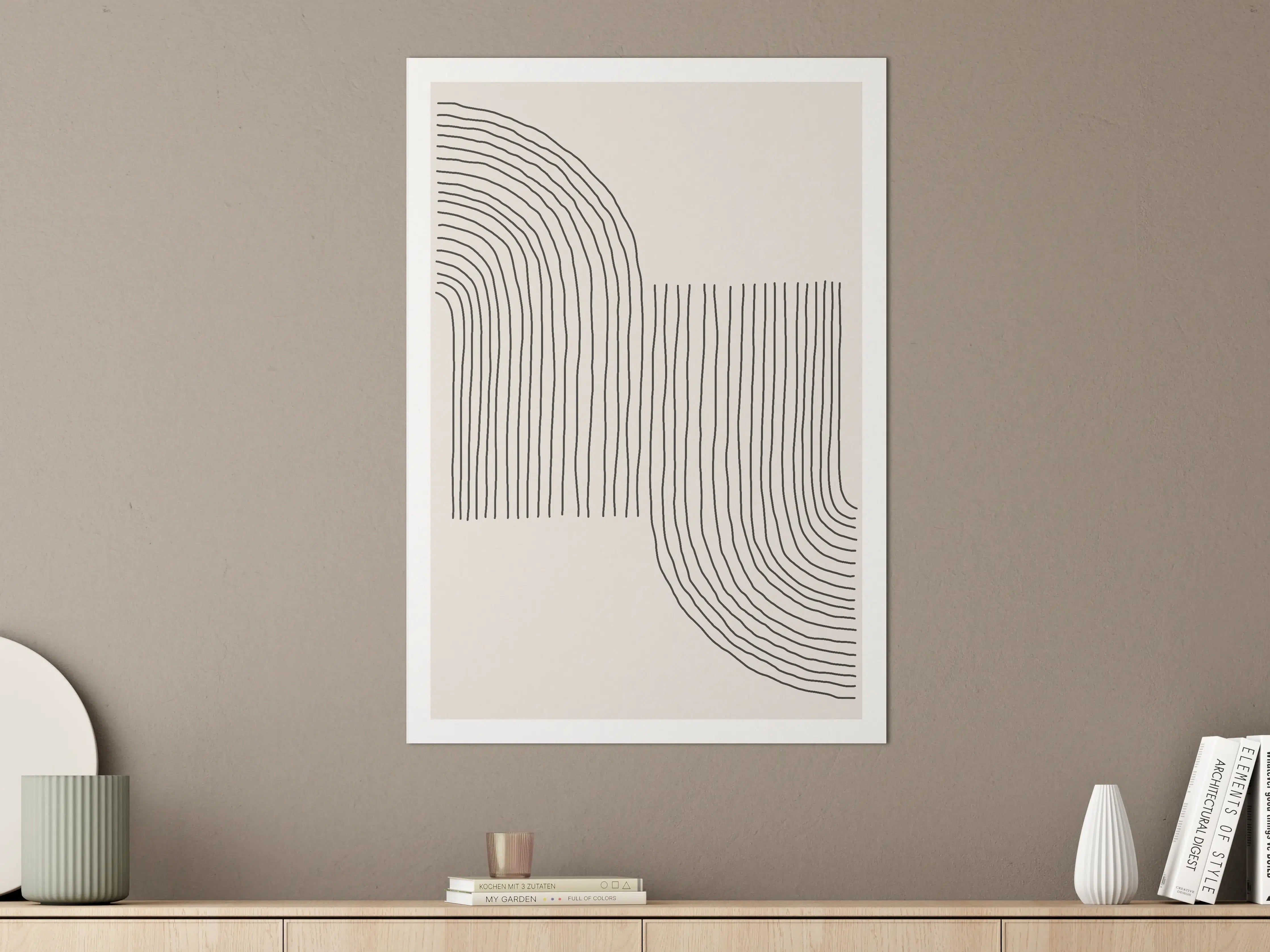 Große Wandbilder - Minimalistisches Linienkunst-Wandbild
