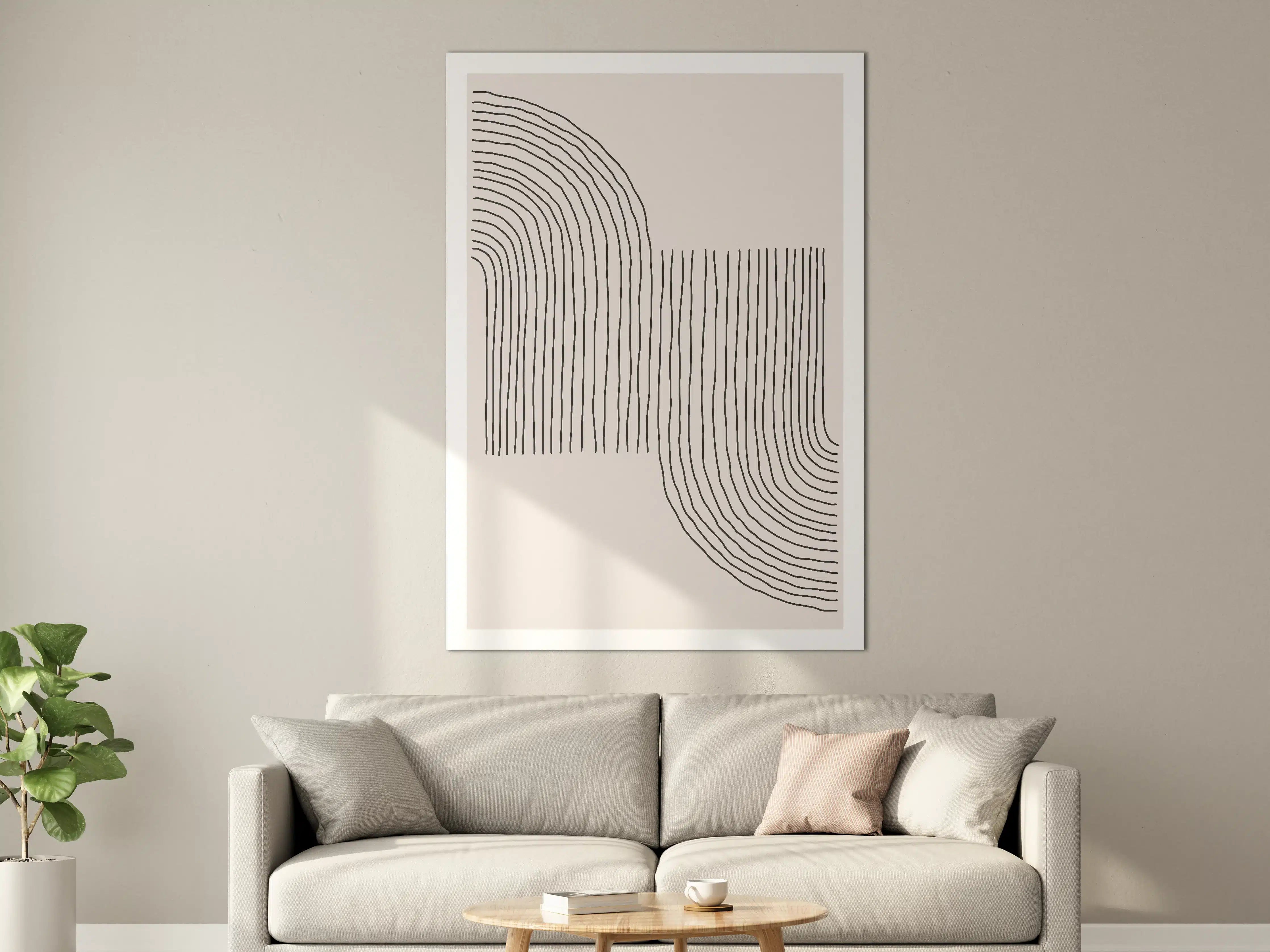 Große Wandbilder - Minimalistisches Linienkunst-Wandbild