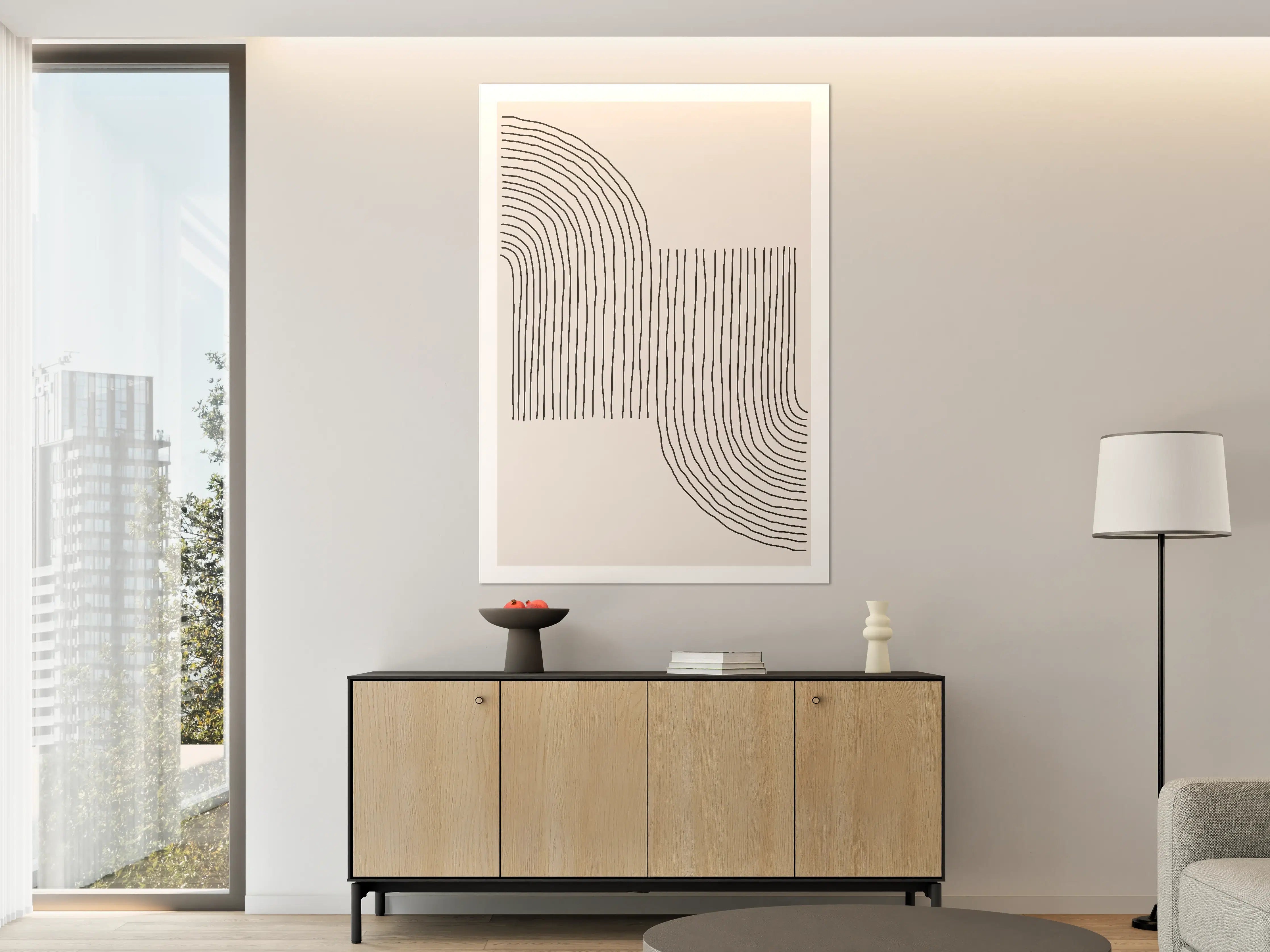 Große Wandbilder - Minimalistisches Linienkunst-Wandbild