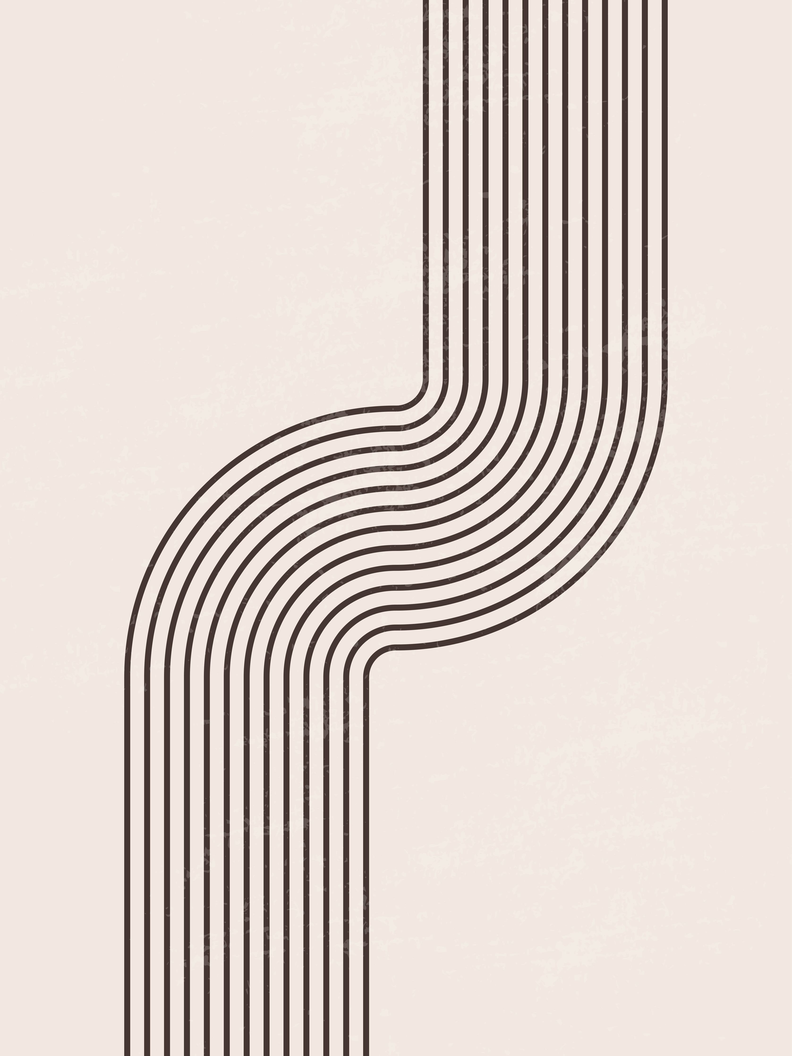 Große Wandbilder-Minimalistisches Linienmuster in Schwarz