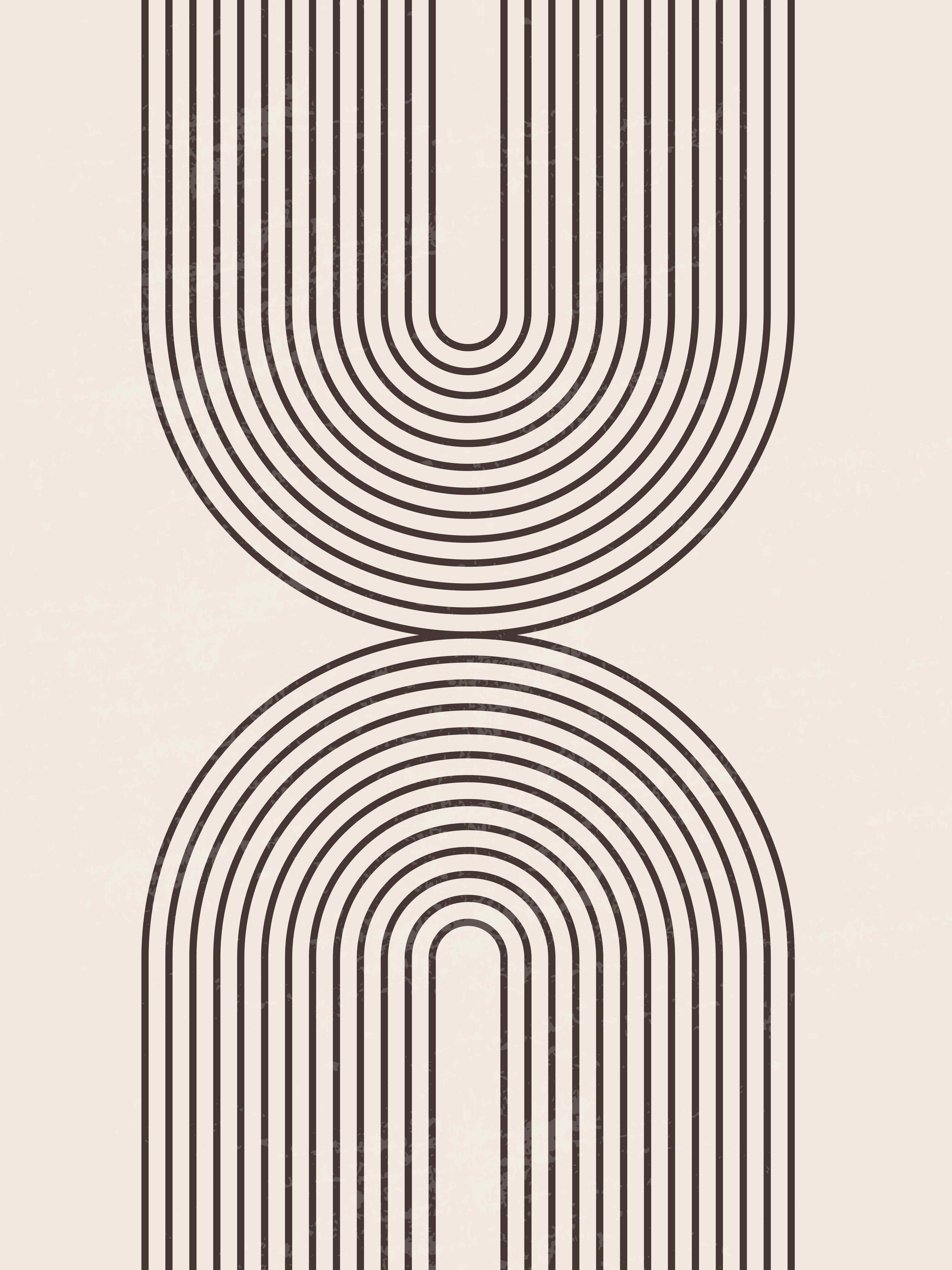 Große Wandbilder-Minimalistisches Linienmuster in Schwarz und Weiß