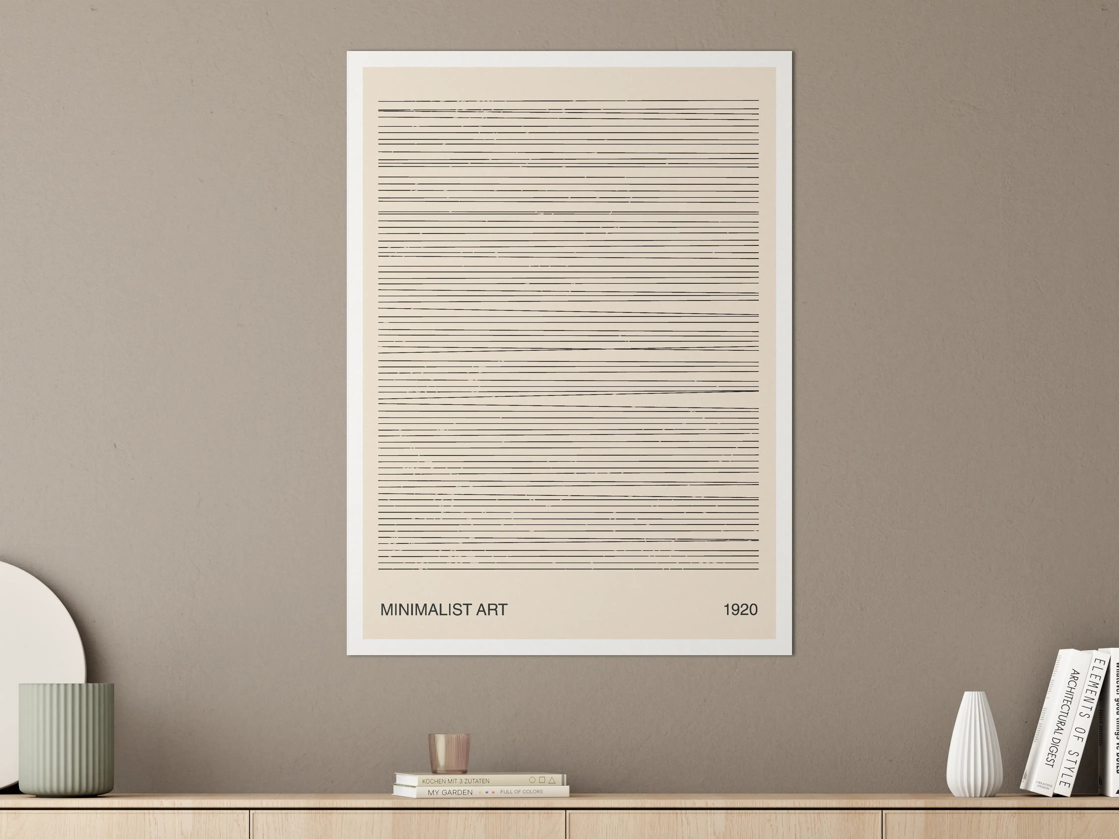 Große Wandbilder - Minimalistisches Notenlinien-Design