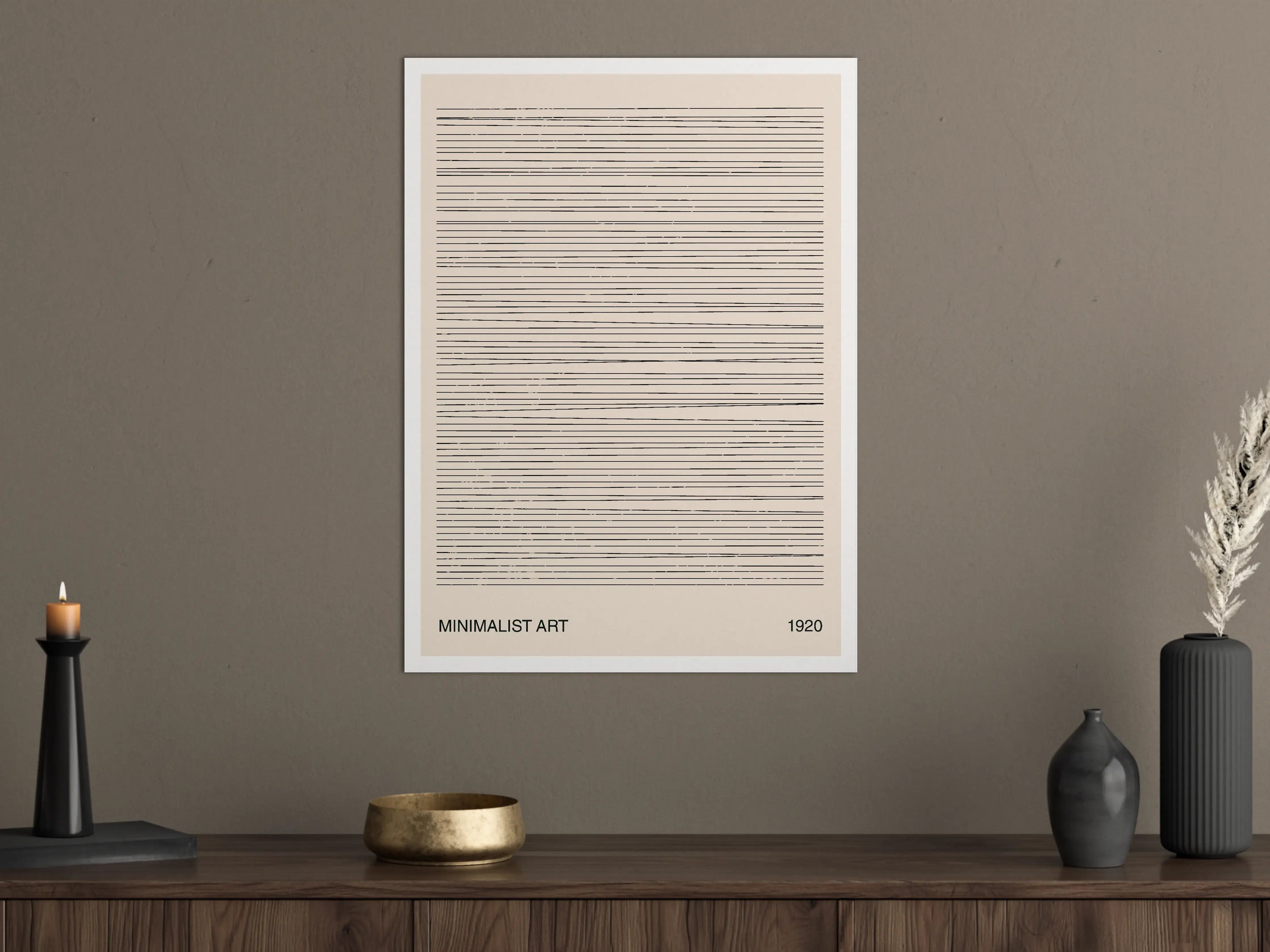 Große Wandbilder - Minimalistisches Notenlinien-Design