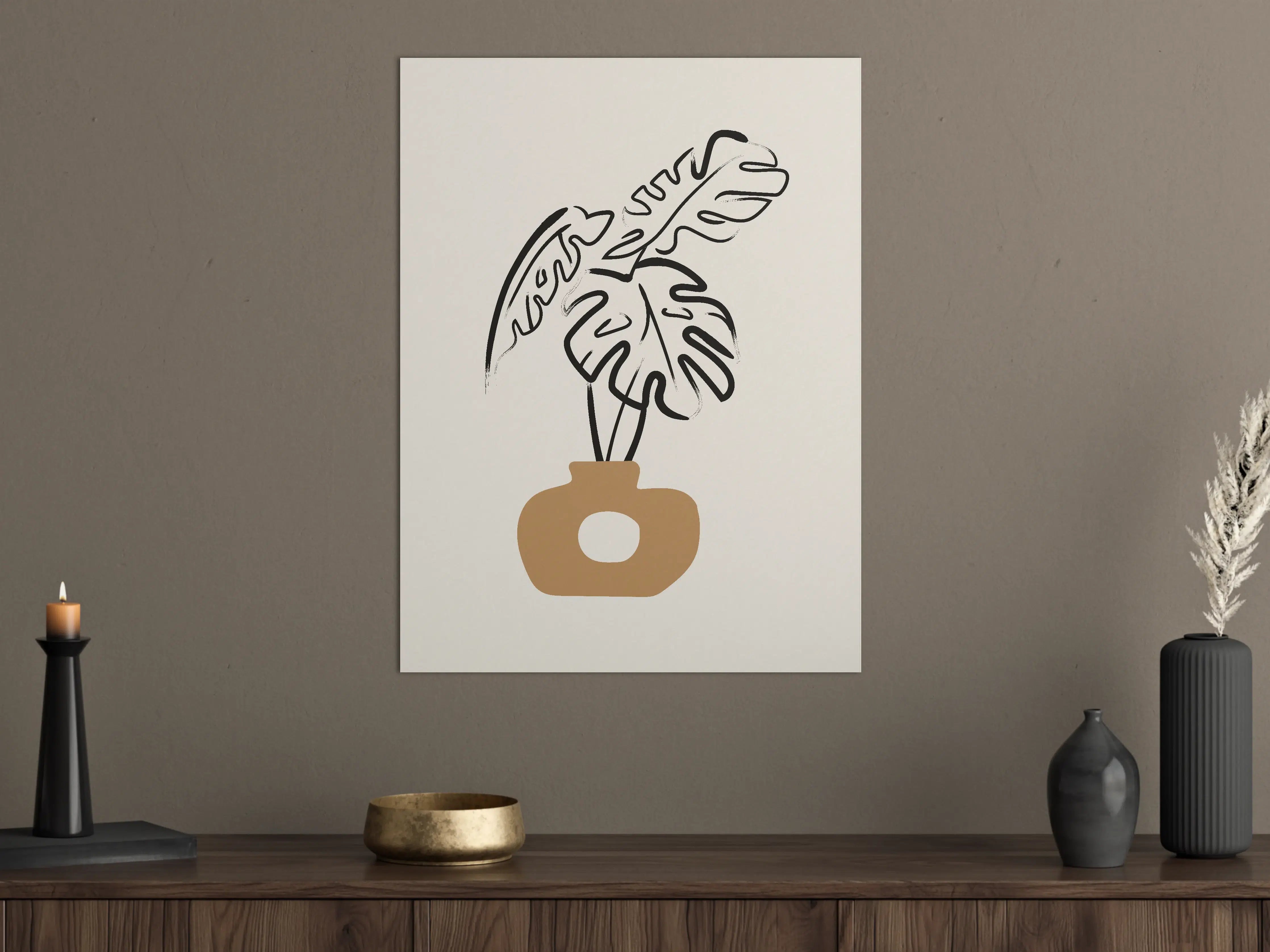 Große Wandbilder - Minimalistisches Pflanzen-Design