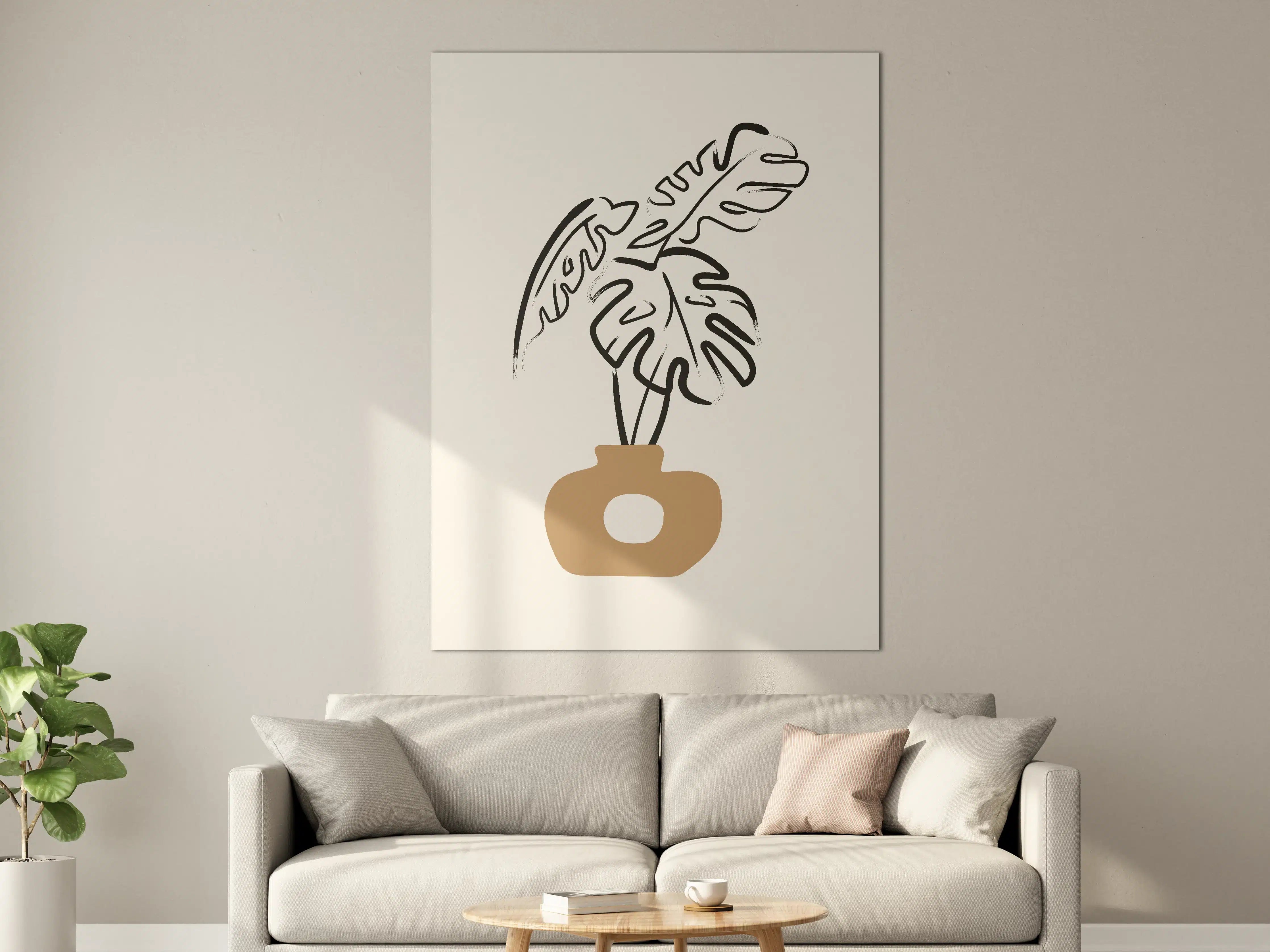 Große Wandbilder - Minimalistisches Pflanzen-Design