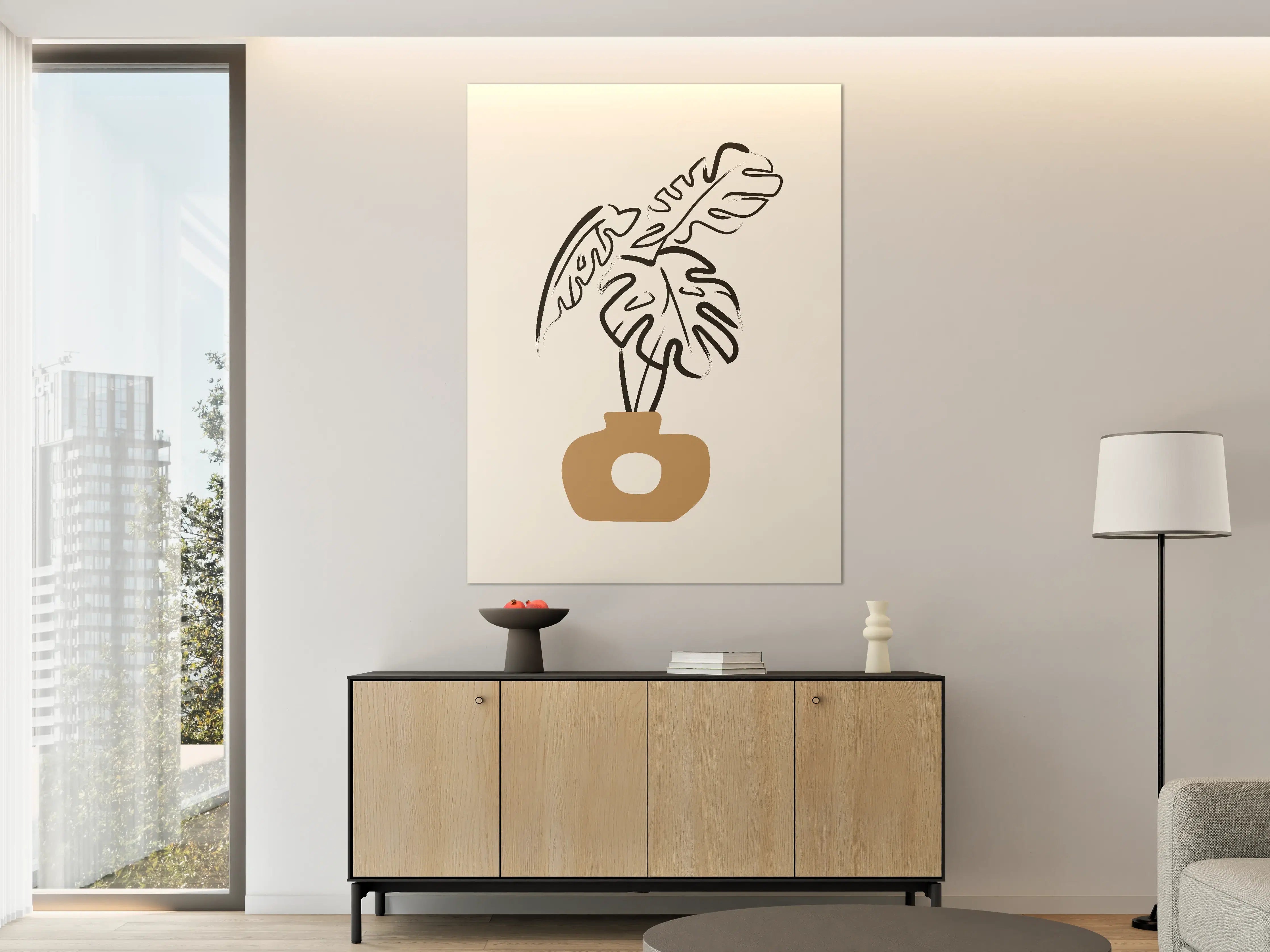 Große Wandbilder - Minimalistisches Pflanzen-Design