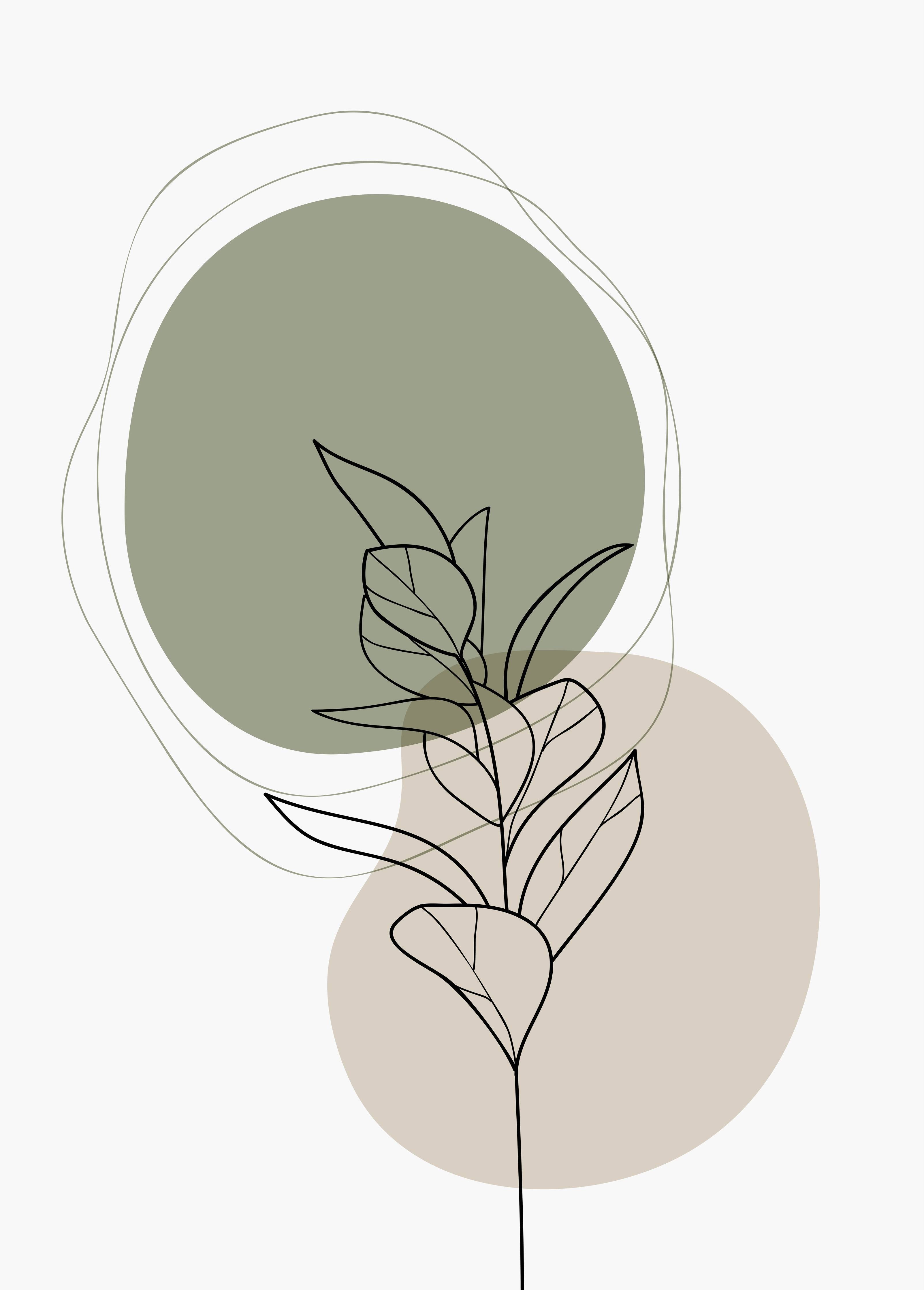 Große Wandbilder-Minimalistisches Pflanzenbild