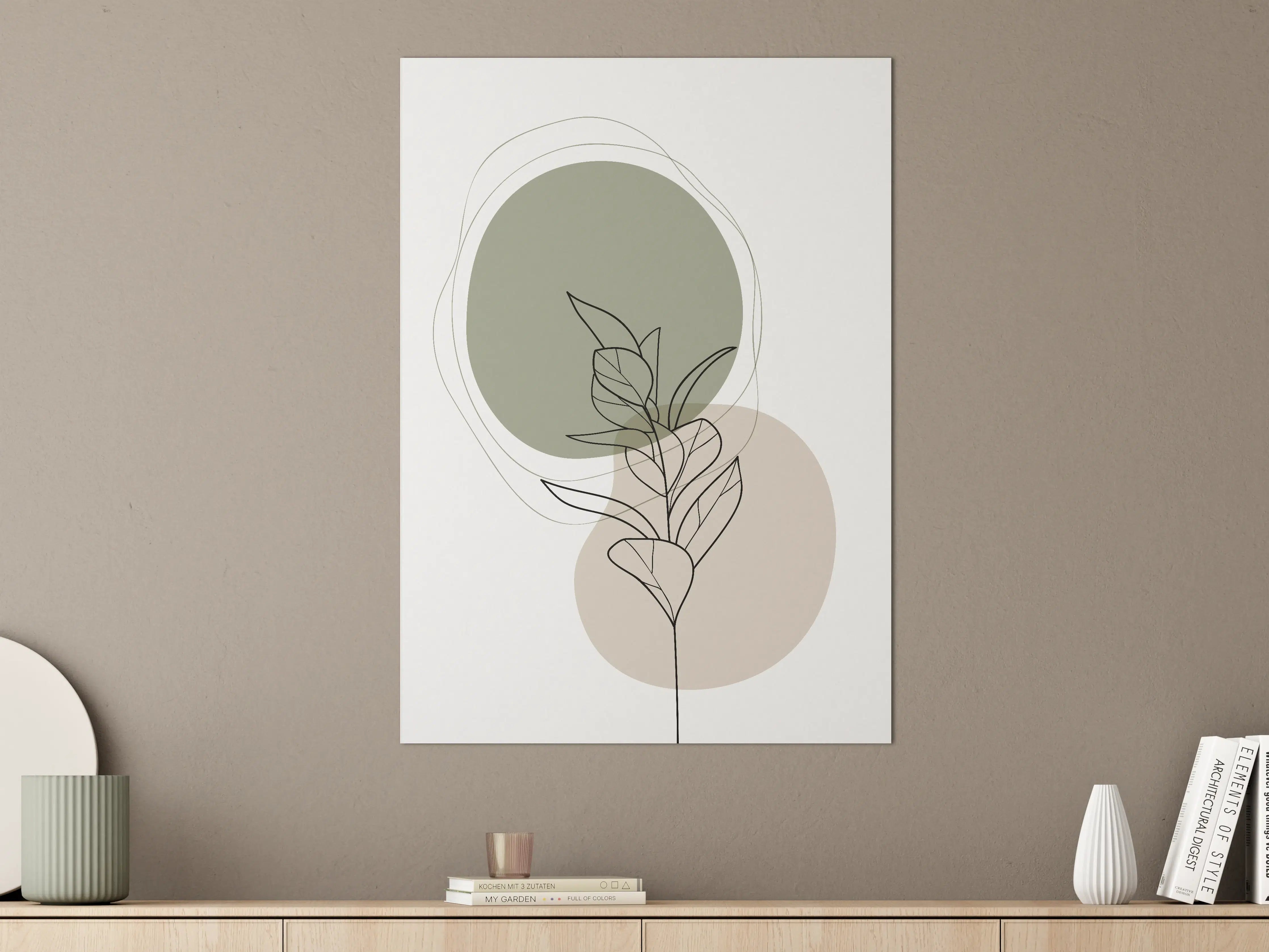 Große Wandbilder - Minimalistisches Pflanzenbild