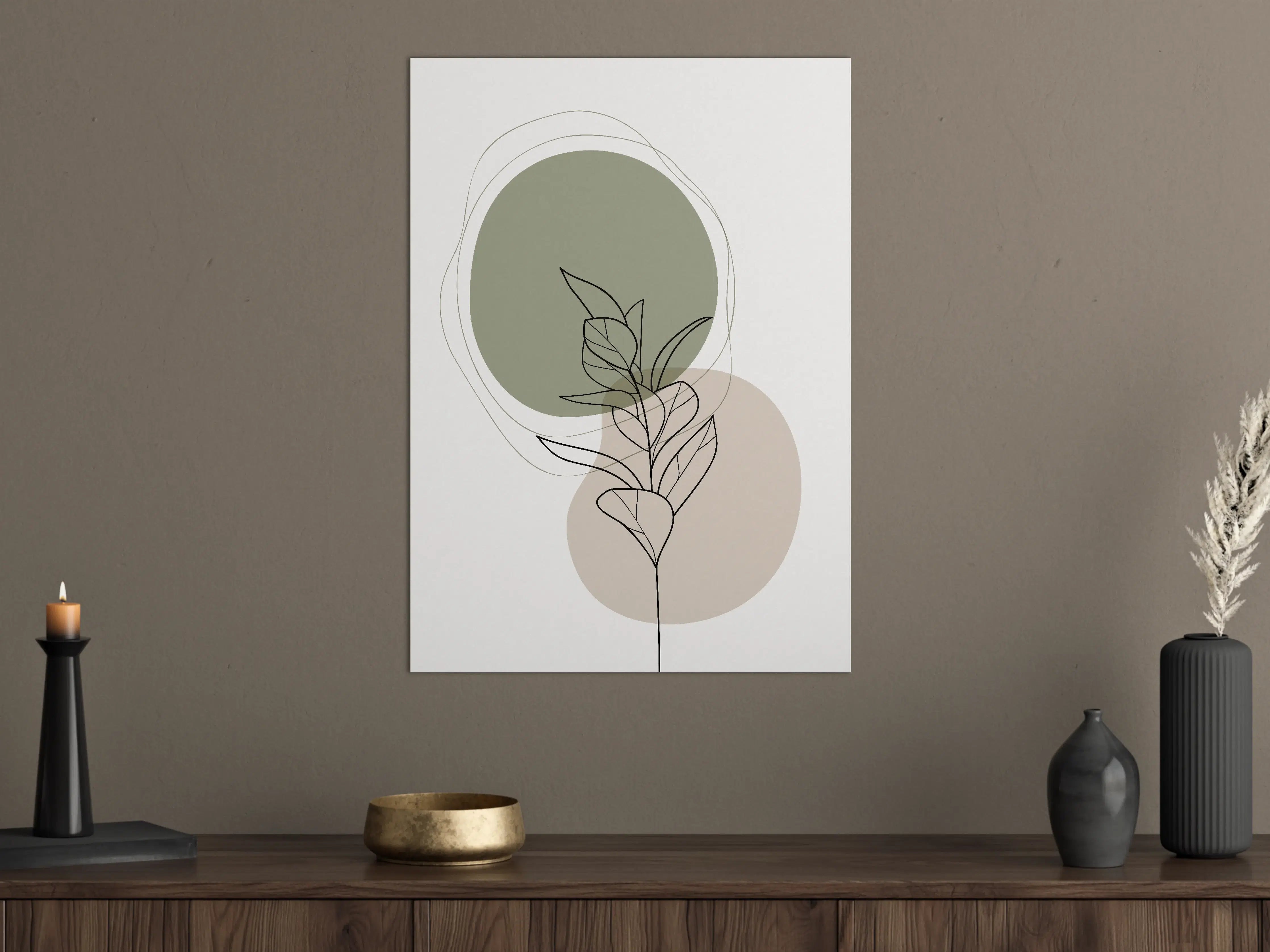 Große Wandbilder - Minimalistisches Pflanzenbild