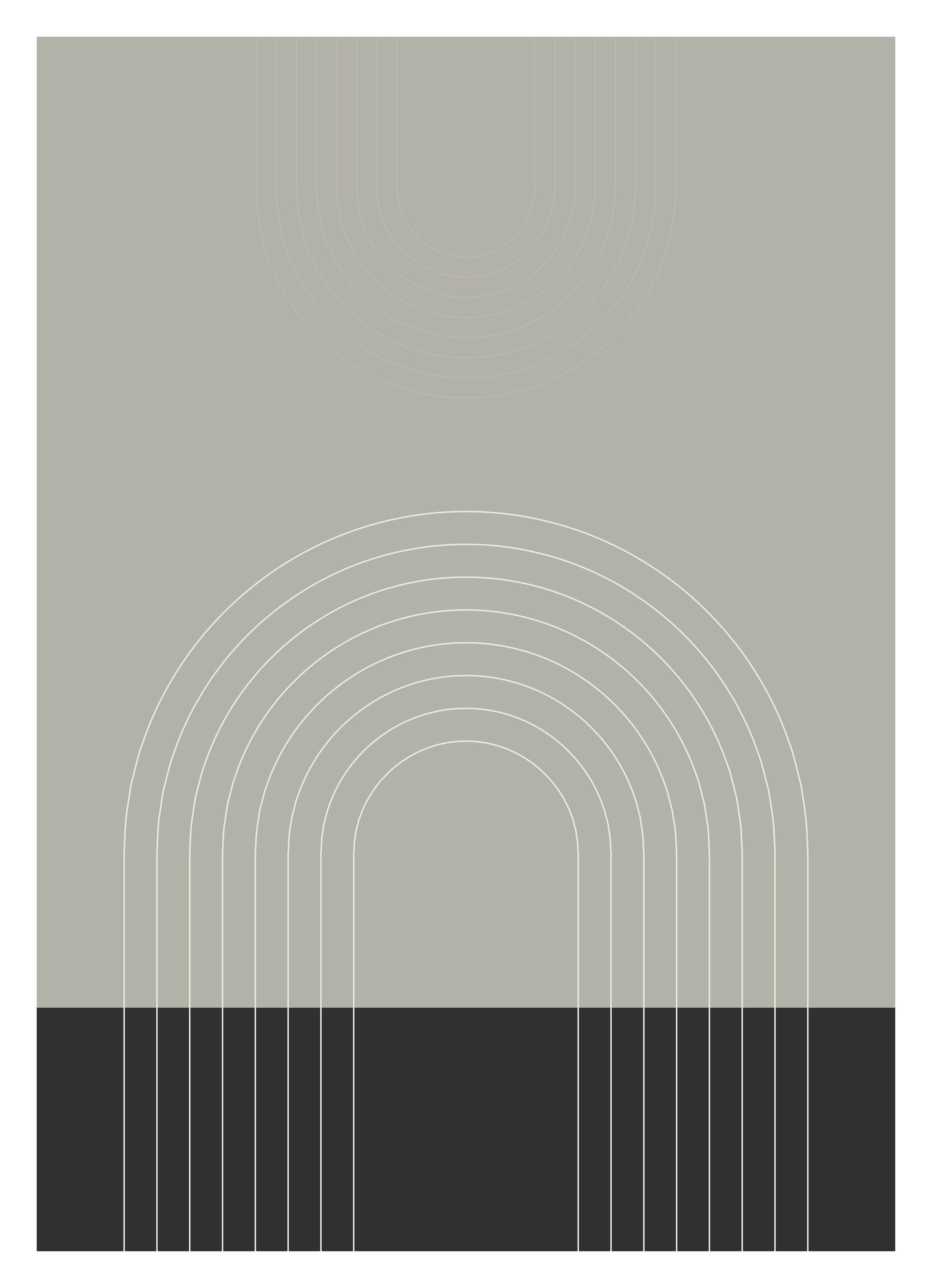 Große Wandbilder-Minimalistisches Regenbogen-Design in Grau-Underton