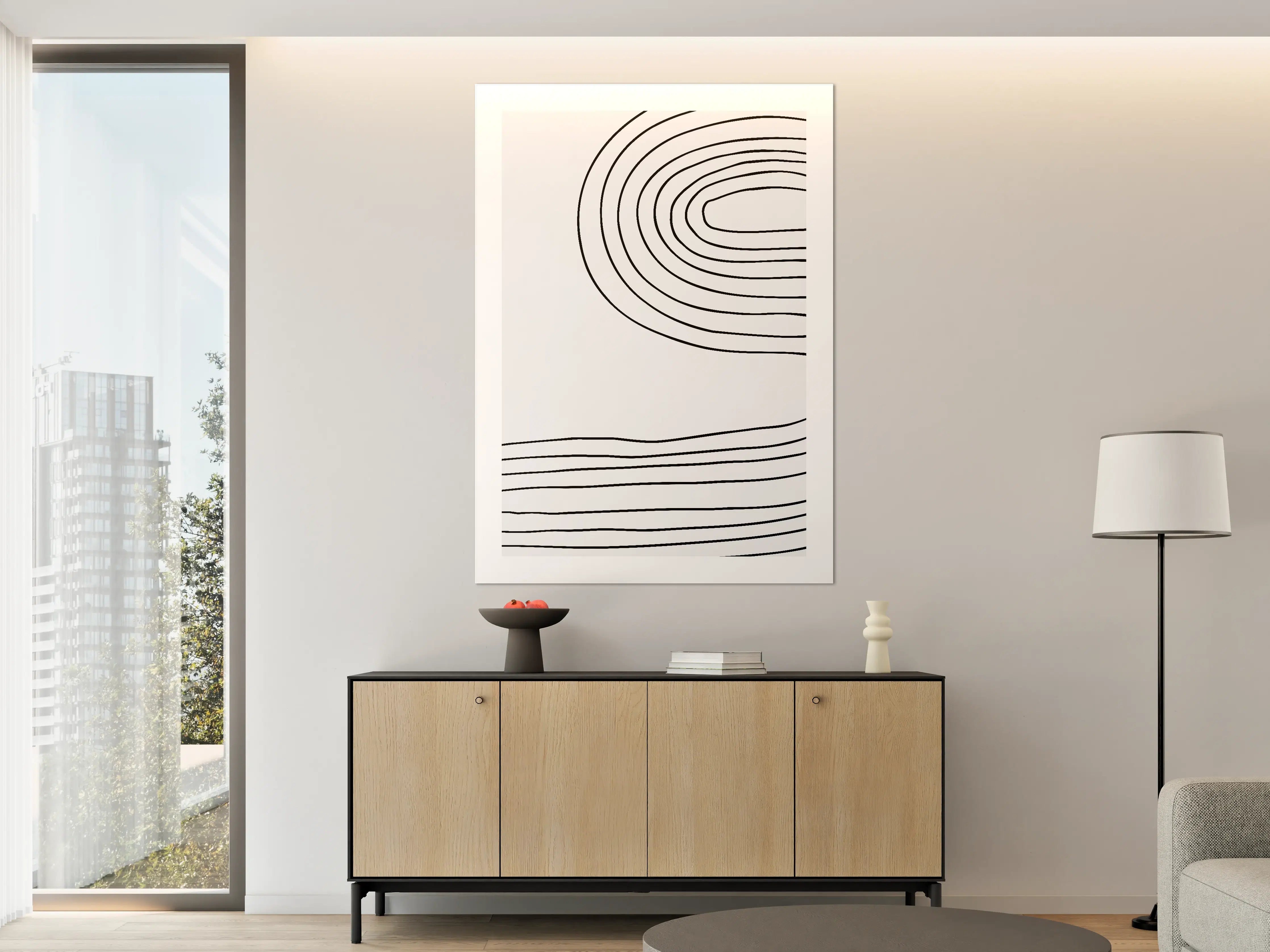 Große Wandbilder - Minimalistisches Schwarz-Weiß-Design