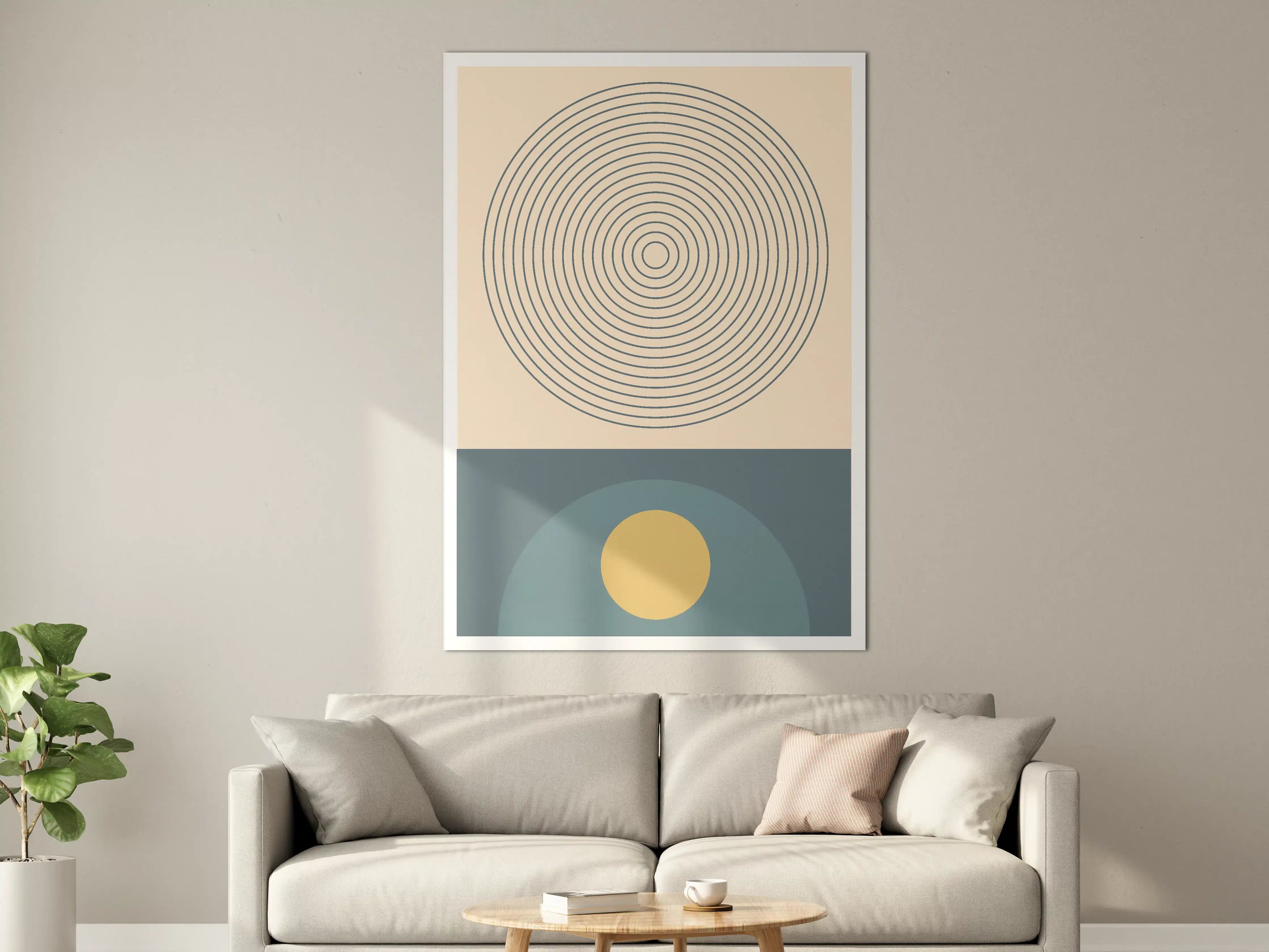 Große Wandbilder - Minimalistisches geometrisches Design