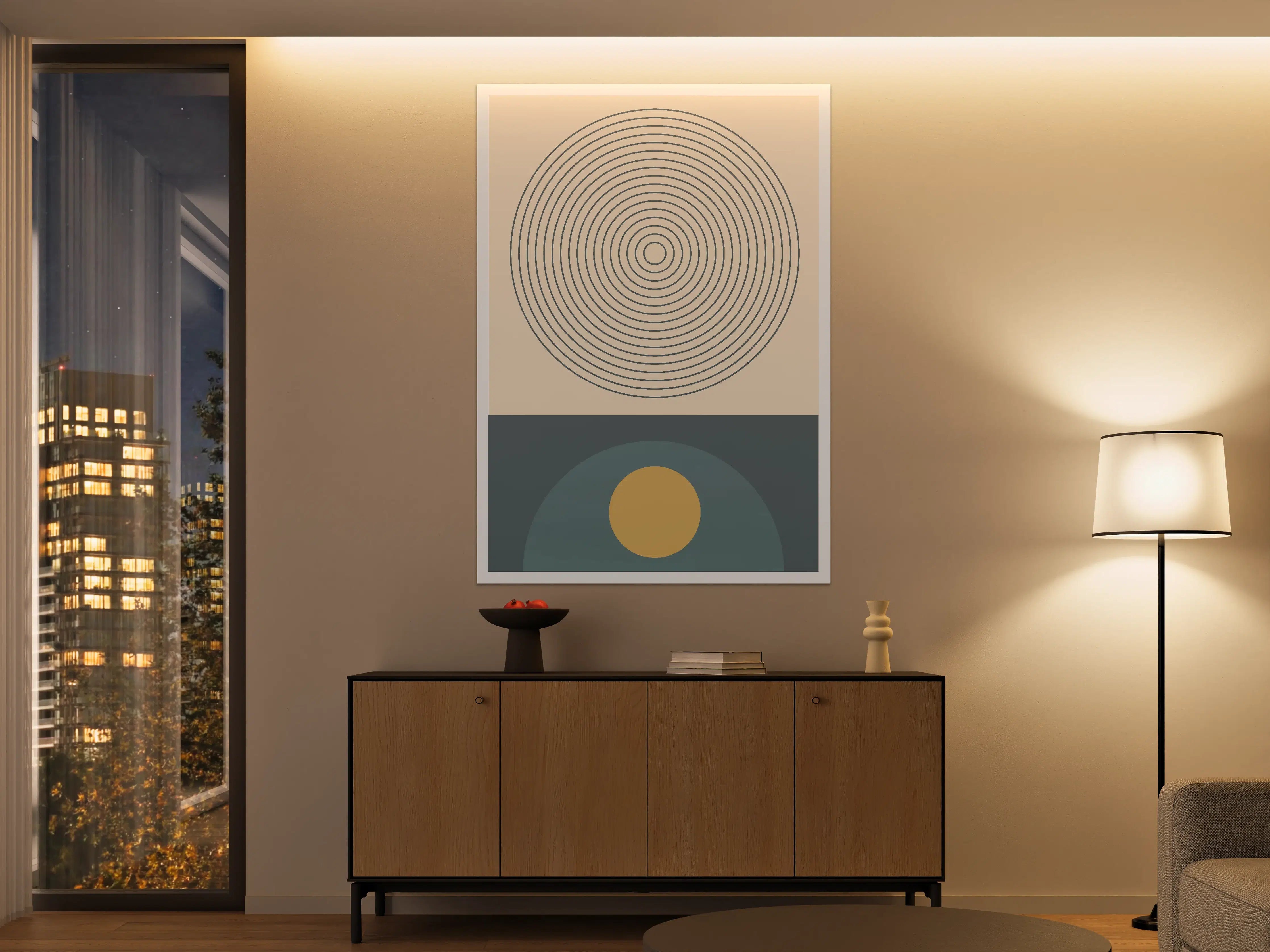 Große Wandbilder - Minimalistisches geometrisches Design