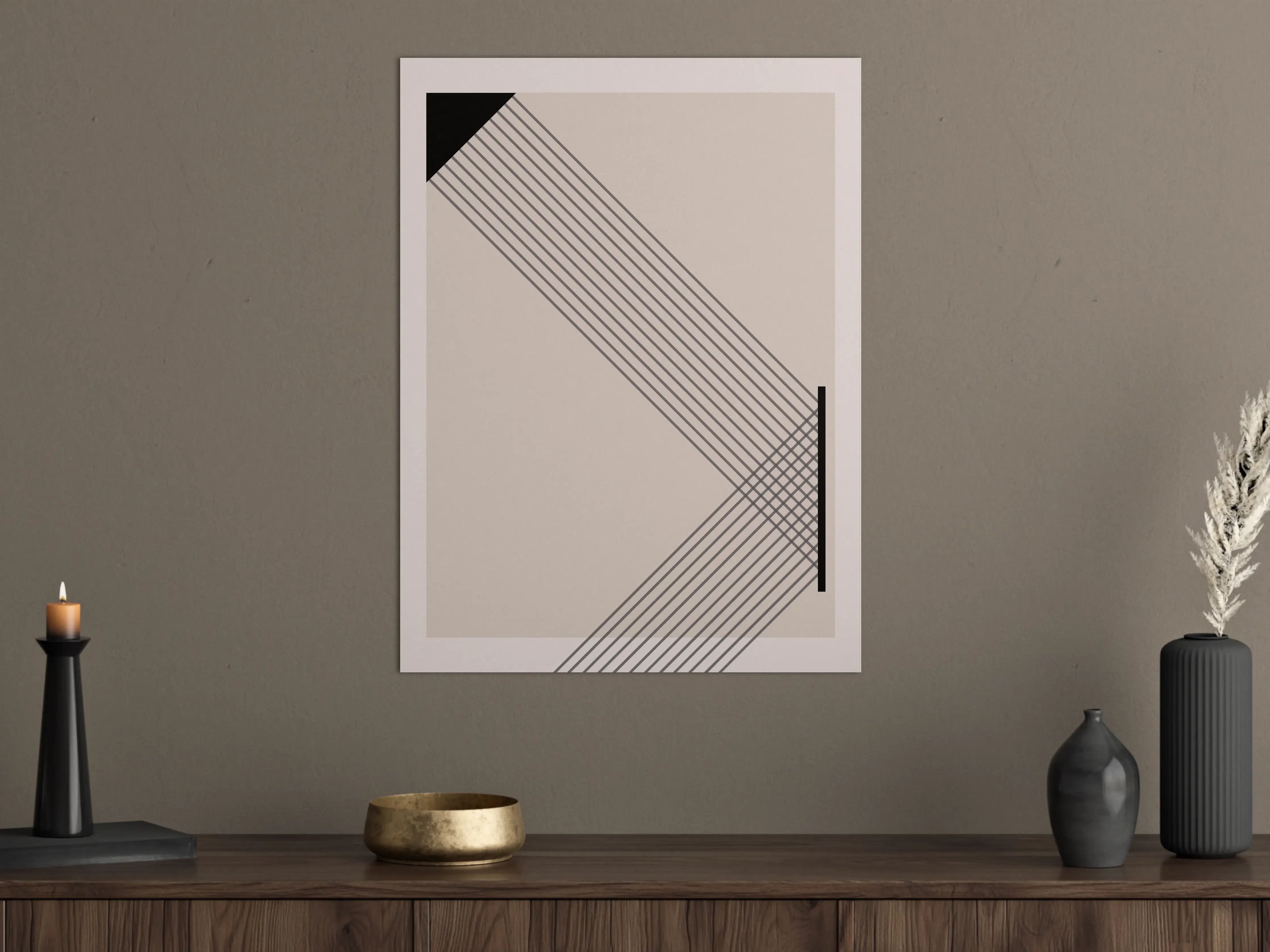 Große Wandbilder - Minimalistisches geometrisches Wandbild