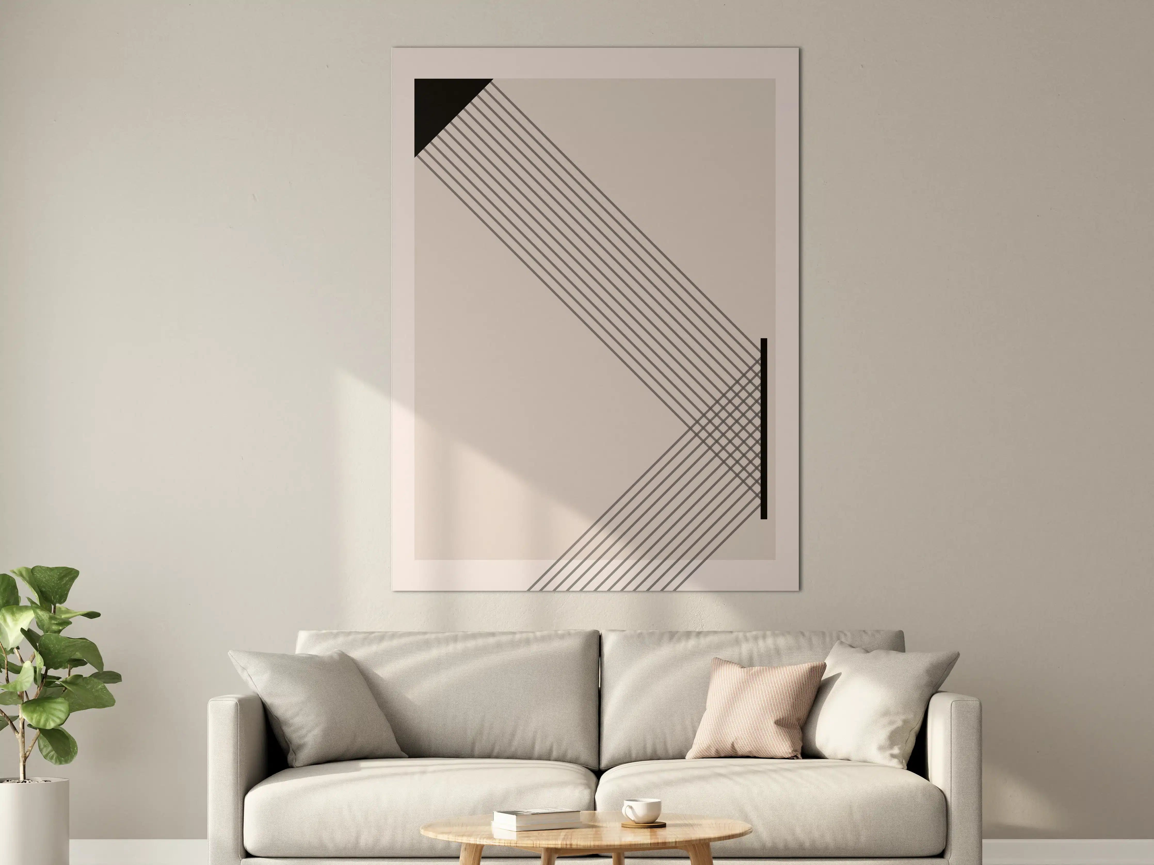 Große Wandbilder - Minimalistisches geometrisches Wandbild