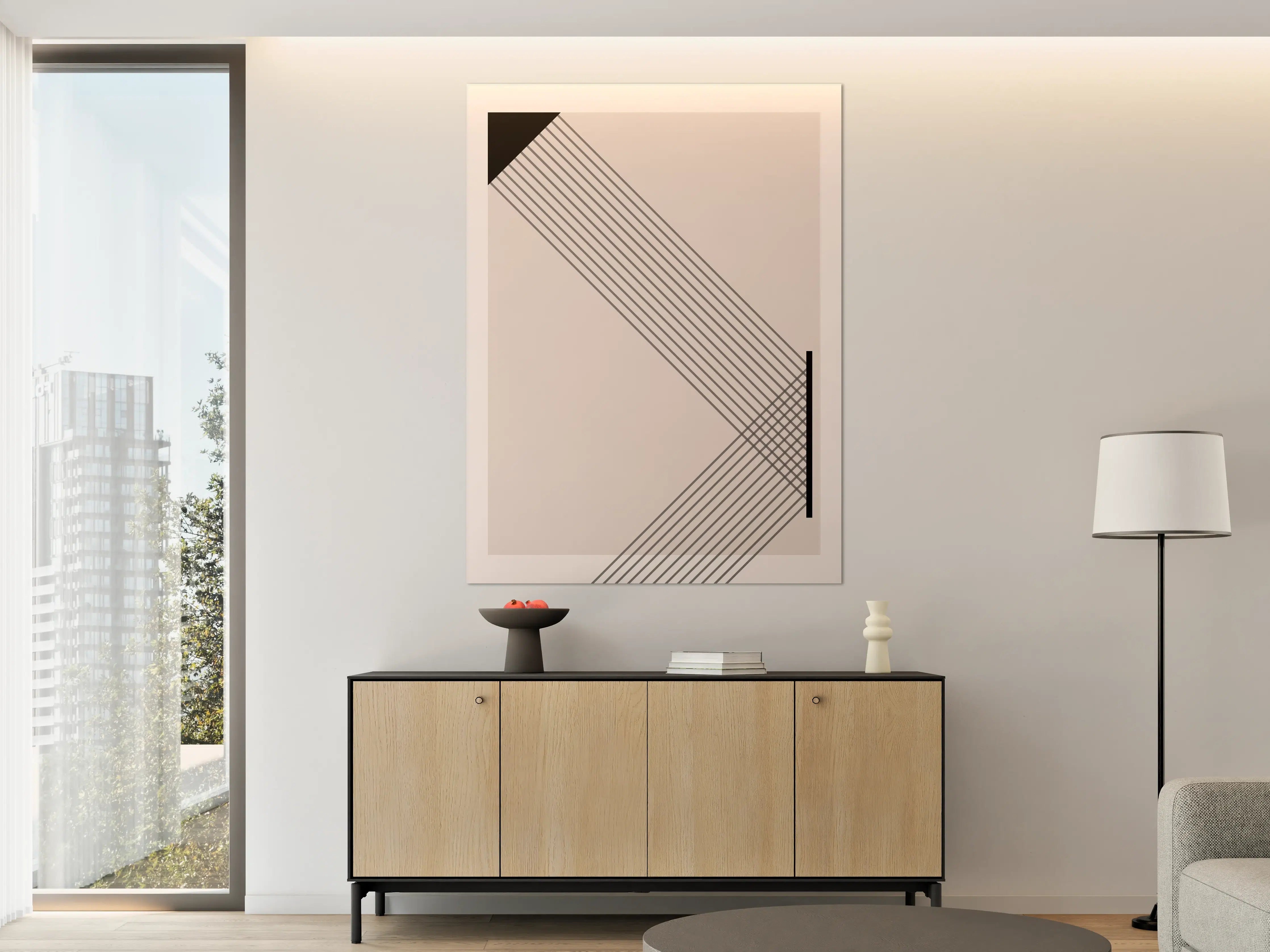 Große Wandbilder - Minimalistisches geometrisches Wandbild