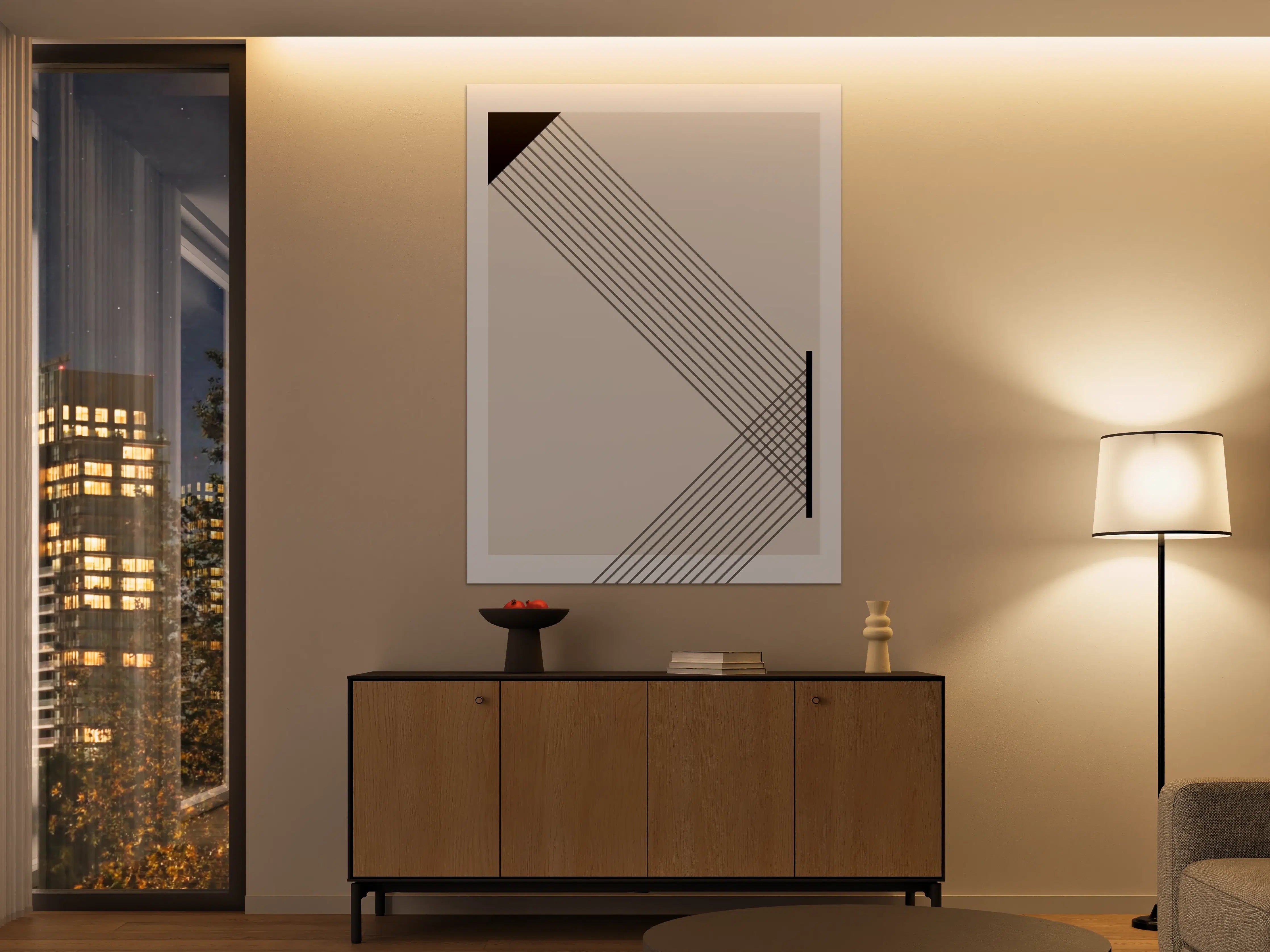 Große Wandbilder - Minimalistisches geometrisches Wandbild