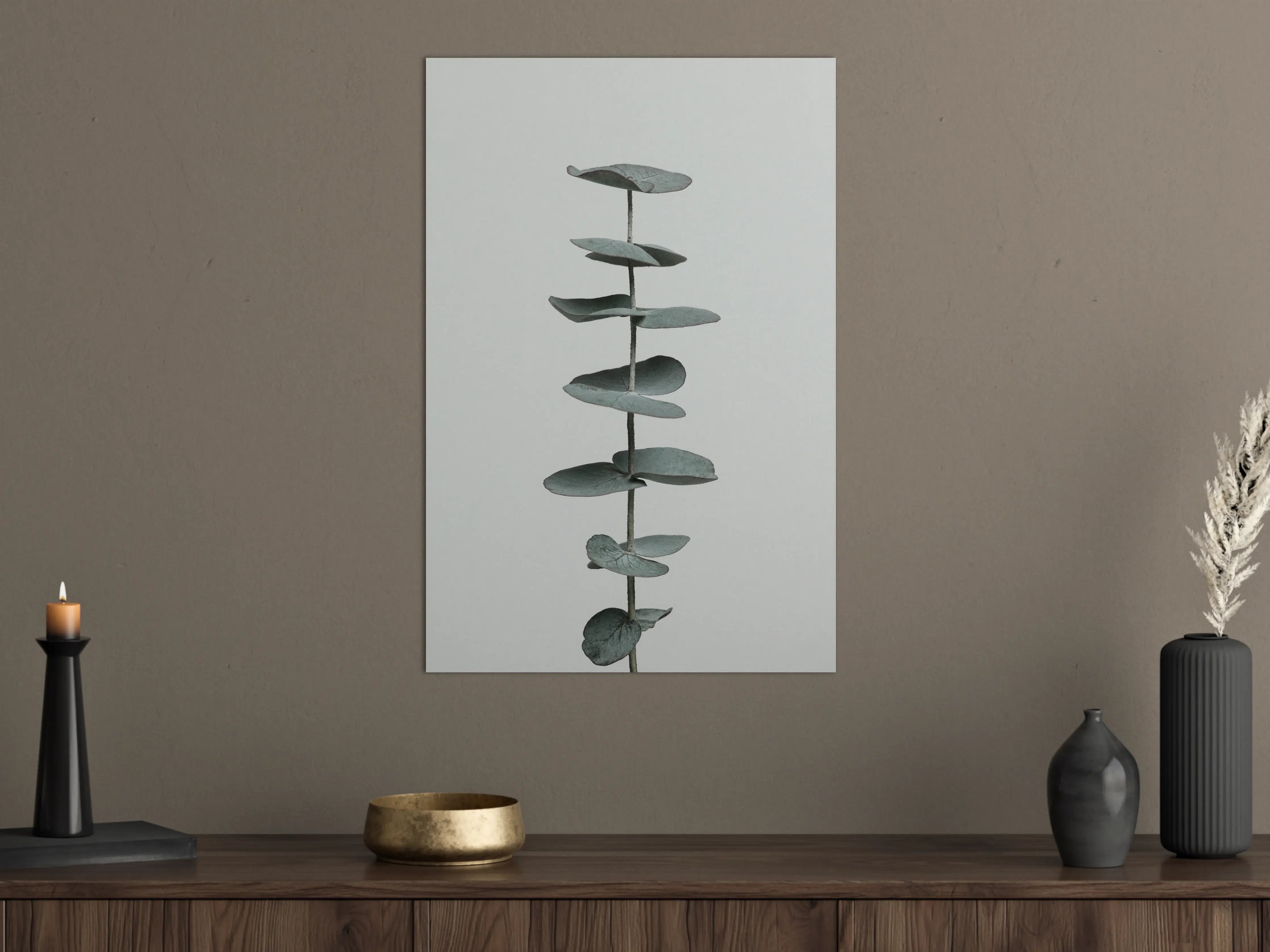 Große Wandbilder - Minimalsistische Steine-Skulptur in Grau