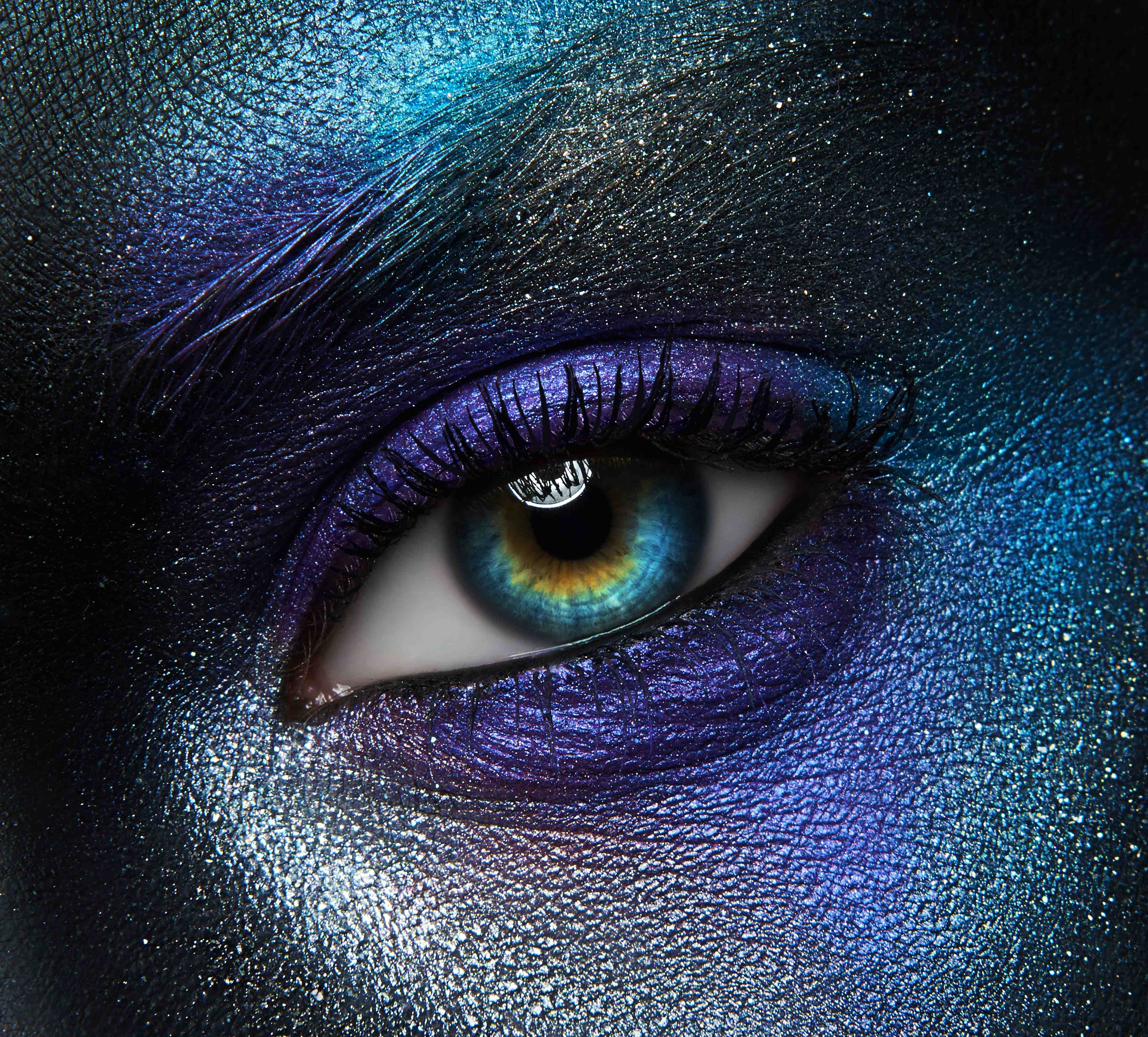 Große Wandbilder-Mitternachtsblaue Farbpalette mit Schimmer