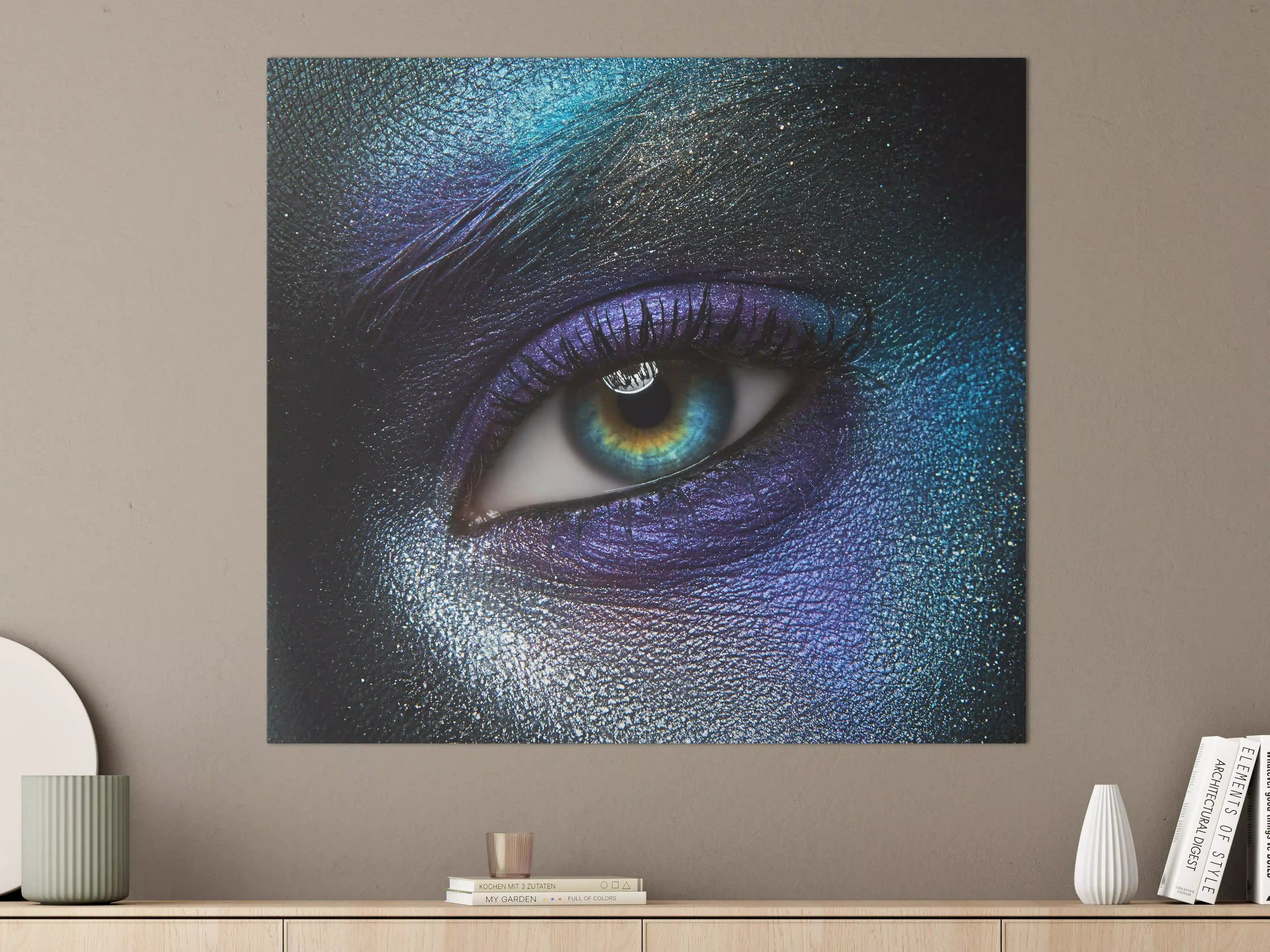 Große Wandbilder - Mitternachtsblaue Farbpalette mit Schimmer